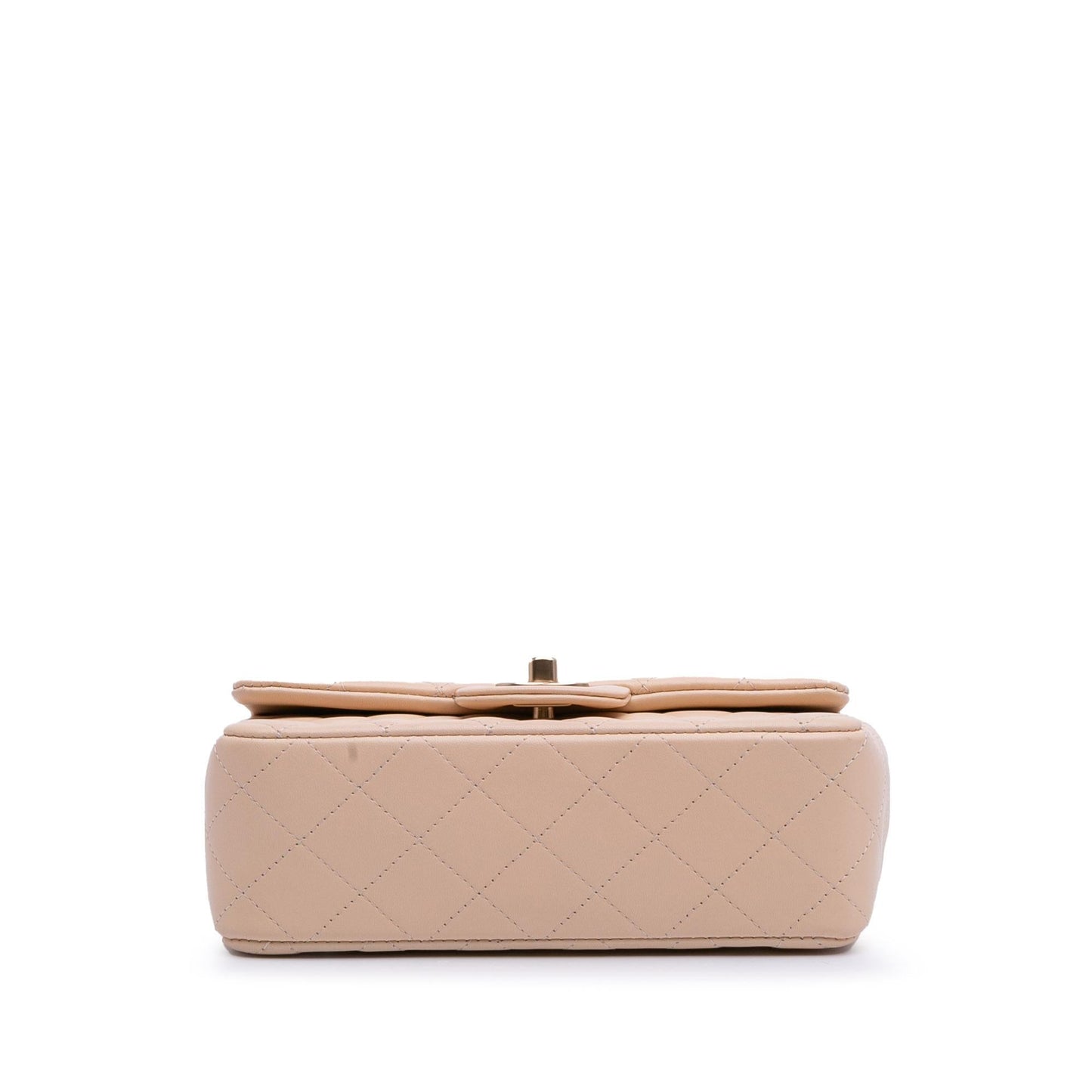 Chanel Rectangular Classic Lambskin Single Flap Mini Bag Flap 11