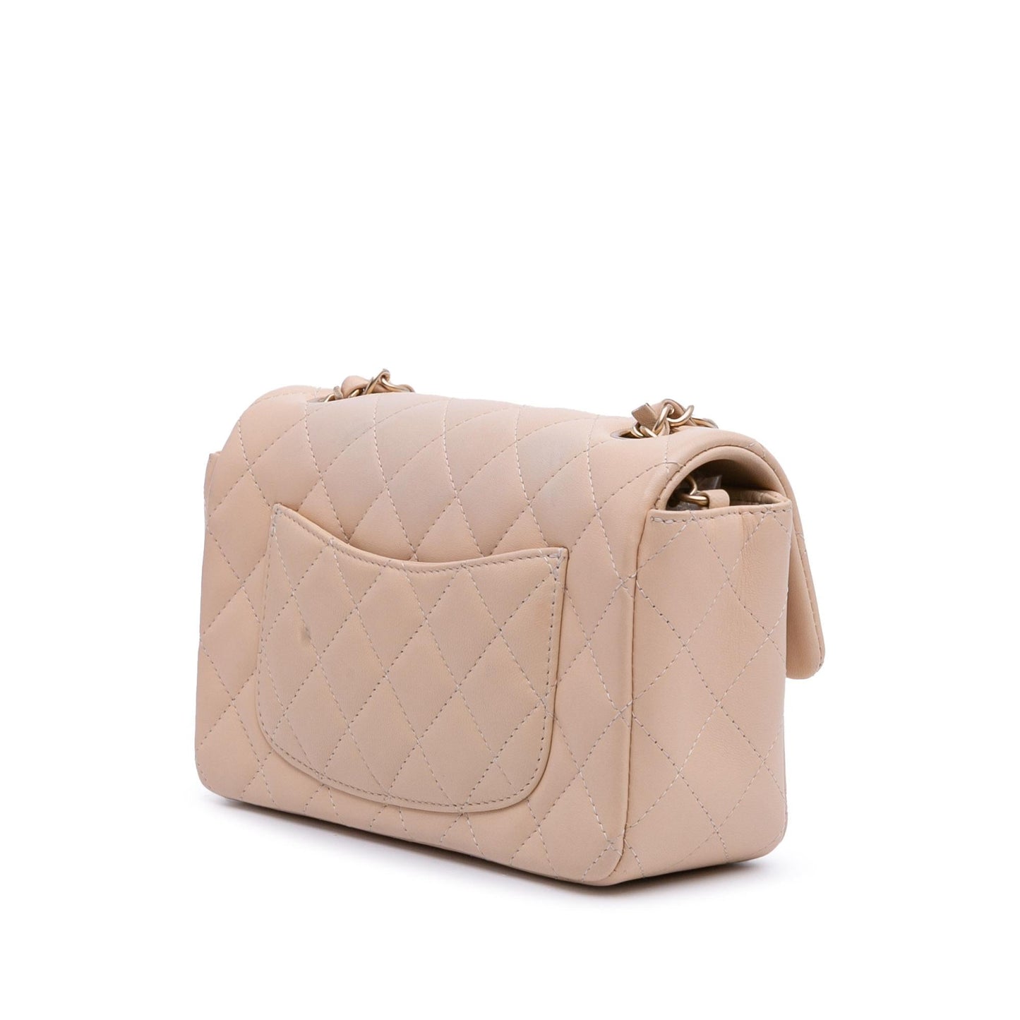 Chanel Rectangular Classic Lambskin Single Flap Mini Bag Flap 11