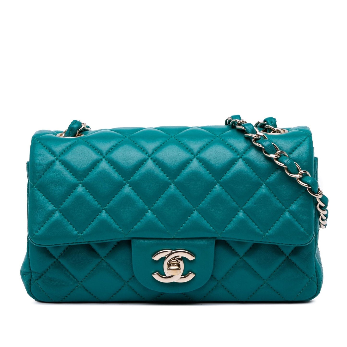 Chanel Rectangular Classic Lambskin Single Flap Mini Bag Flap 15