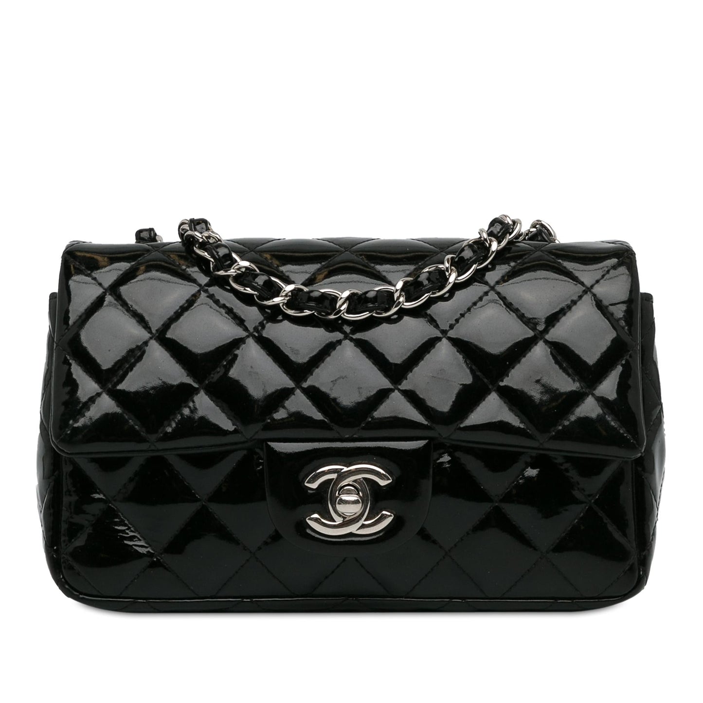 Chanel Rectangular Classic Patent Single Flap SHG-fnfHQ4 Mini Bag