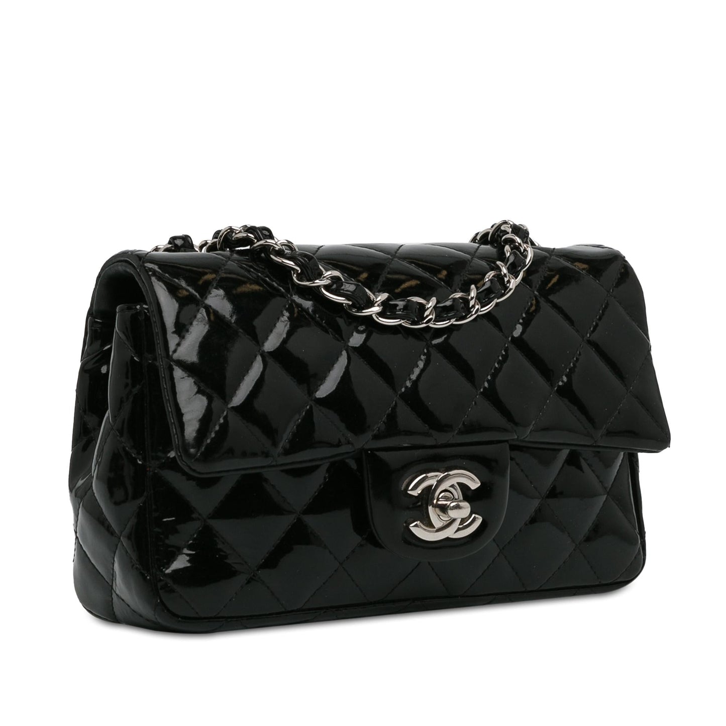 Chanel Rectangular Classic Patent Single Flap SHG-fnfHQ4 Mini Bag