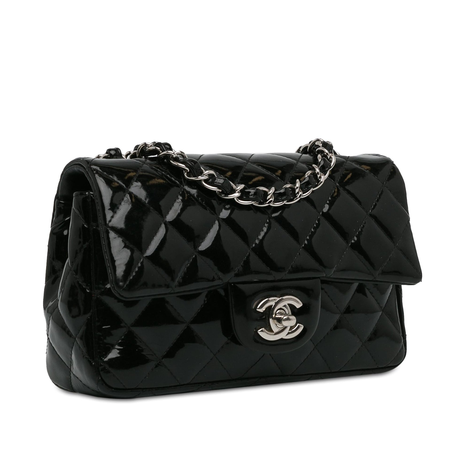 Chanel Rectangular Classic Patent Single Flap SHG-fnfHQ4 Mini Bag