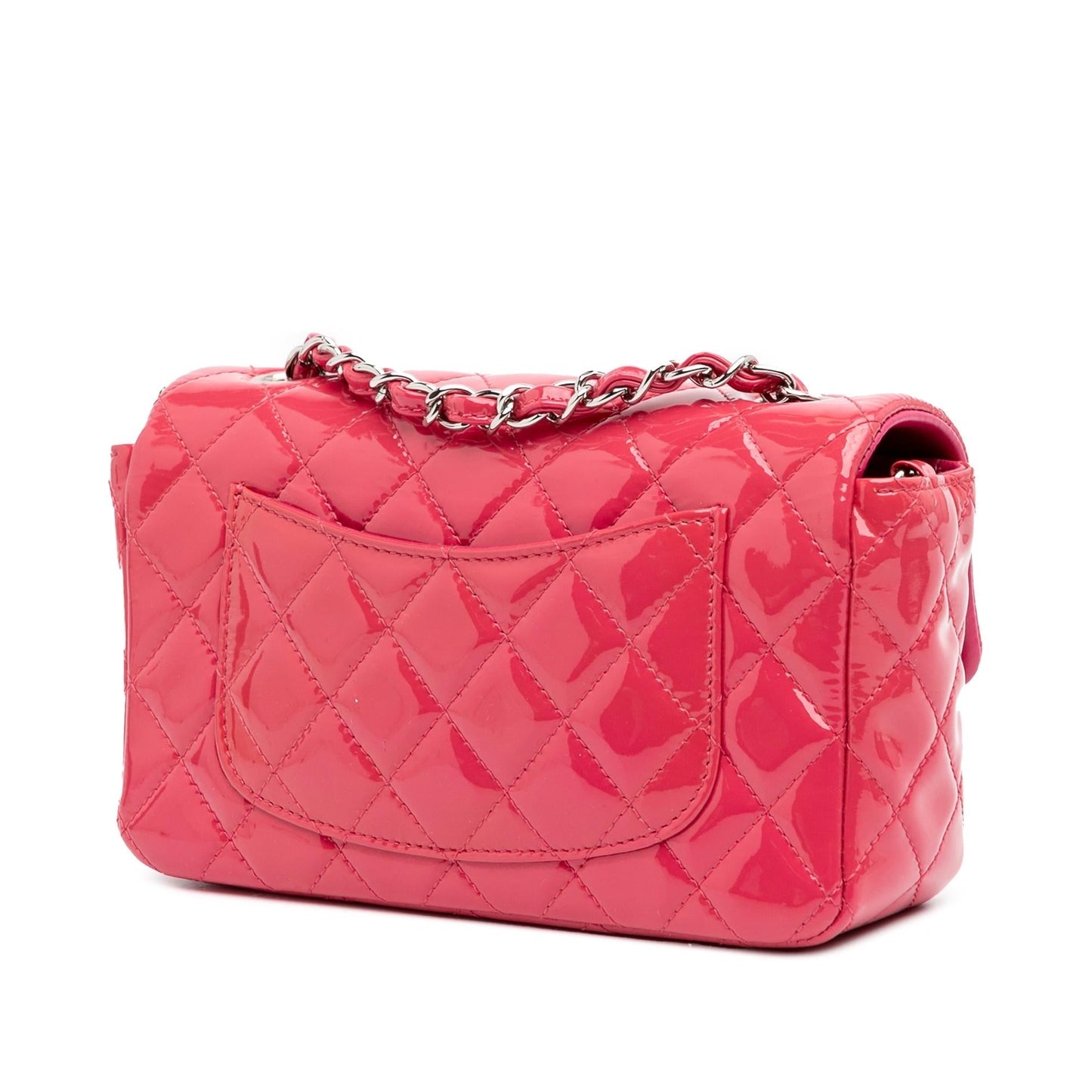 Chanel Rectangular Classic Patent Single Flap Mini Bag Flap 8