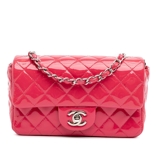 Chanel Rectangular Classic Patent Single Flap Mini Bag Flap 10