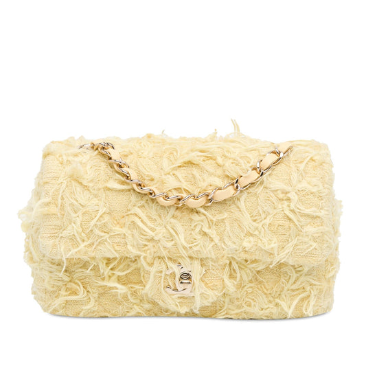 Chanel Rectangular Classic Tweed Fringed Single Flap Jewelry Flap 1