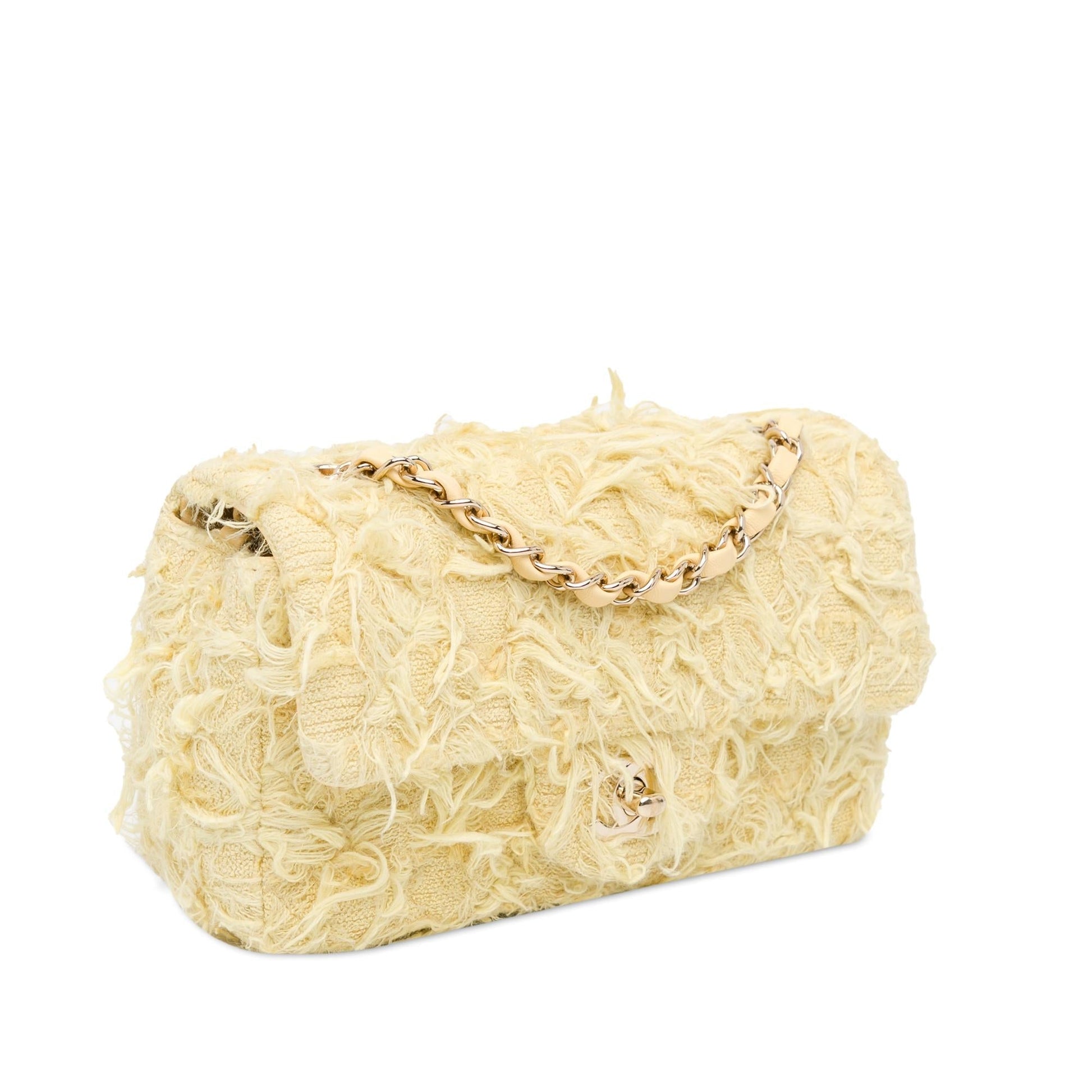 Chanel Rectangular Classic Tweed Fringed Single Flap Jewelry Flap 1