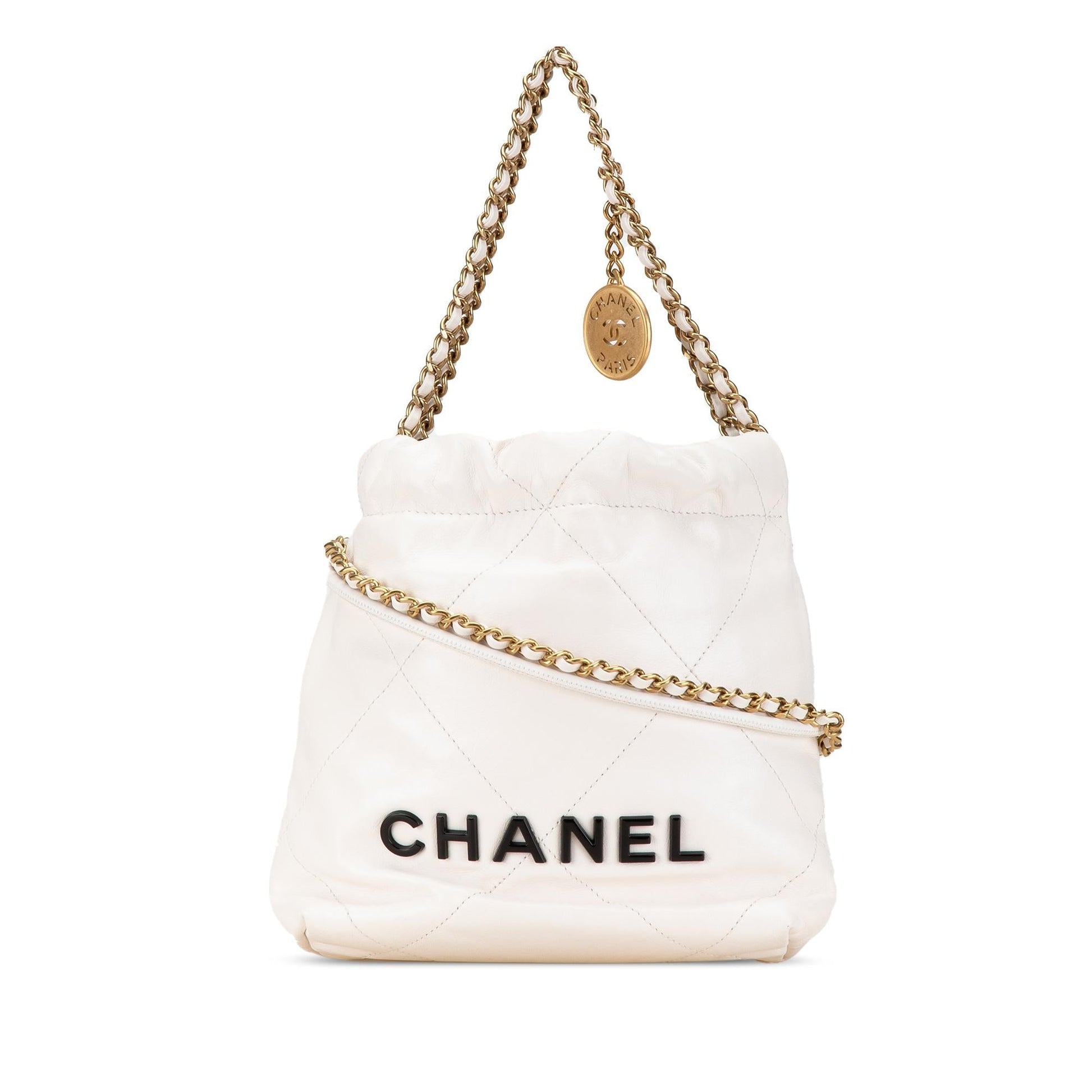 Chanel Shiny Calfskin 22 Hobo Shoulder Bag Hobo 1