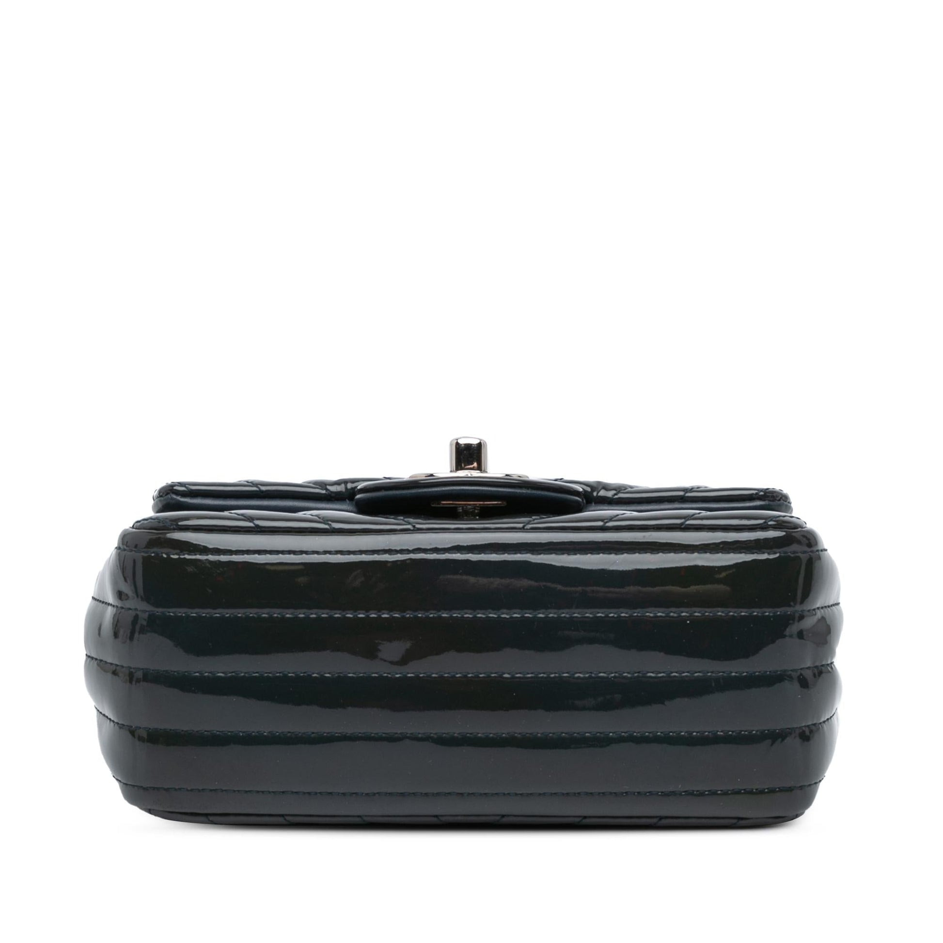 Chanel Square Classic Chevron Patent Flap Mini Bag Patent Flap
