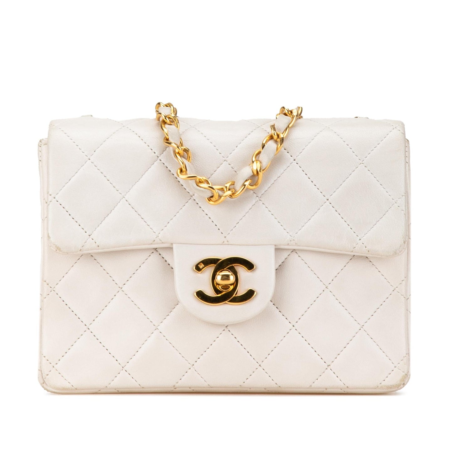 Chanel Square Classic Lambskin Single Flap Mini Bag Shg Vmgnrl
