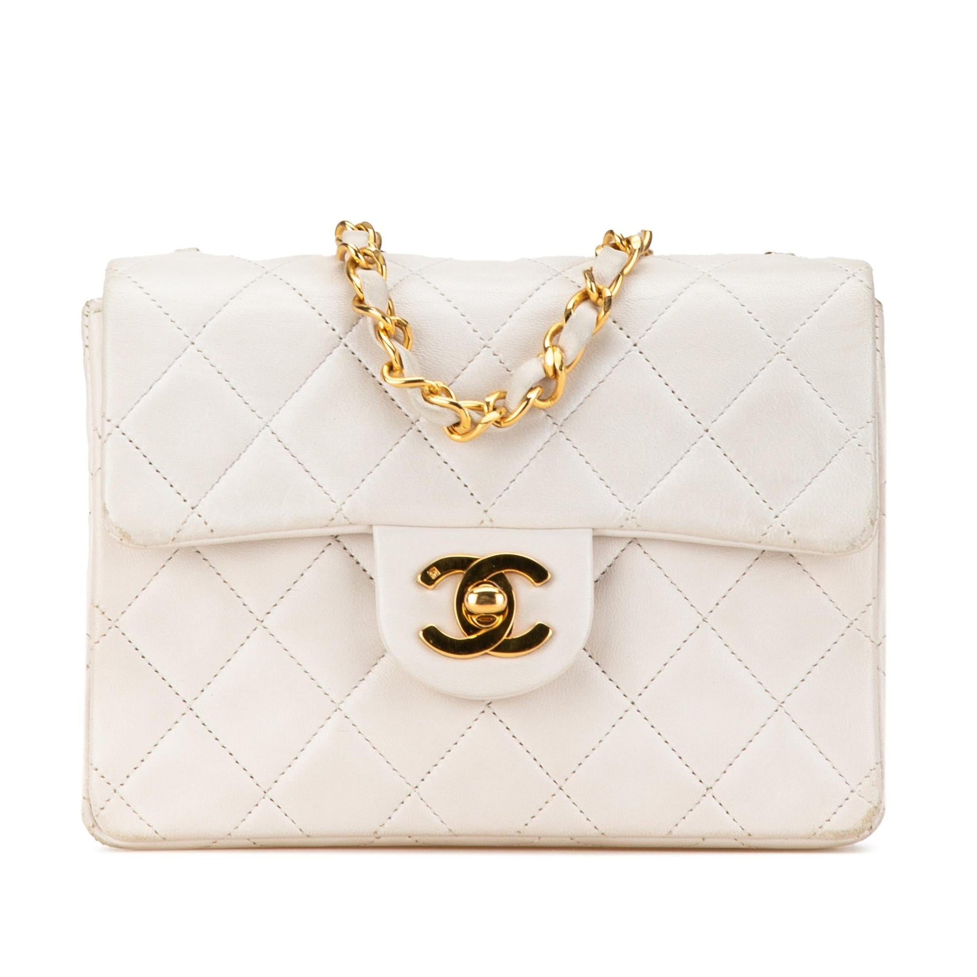 Chanel Square Classic Lambskin Single Flap Mini Bag