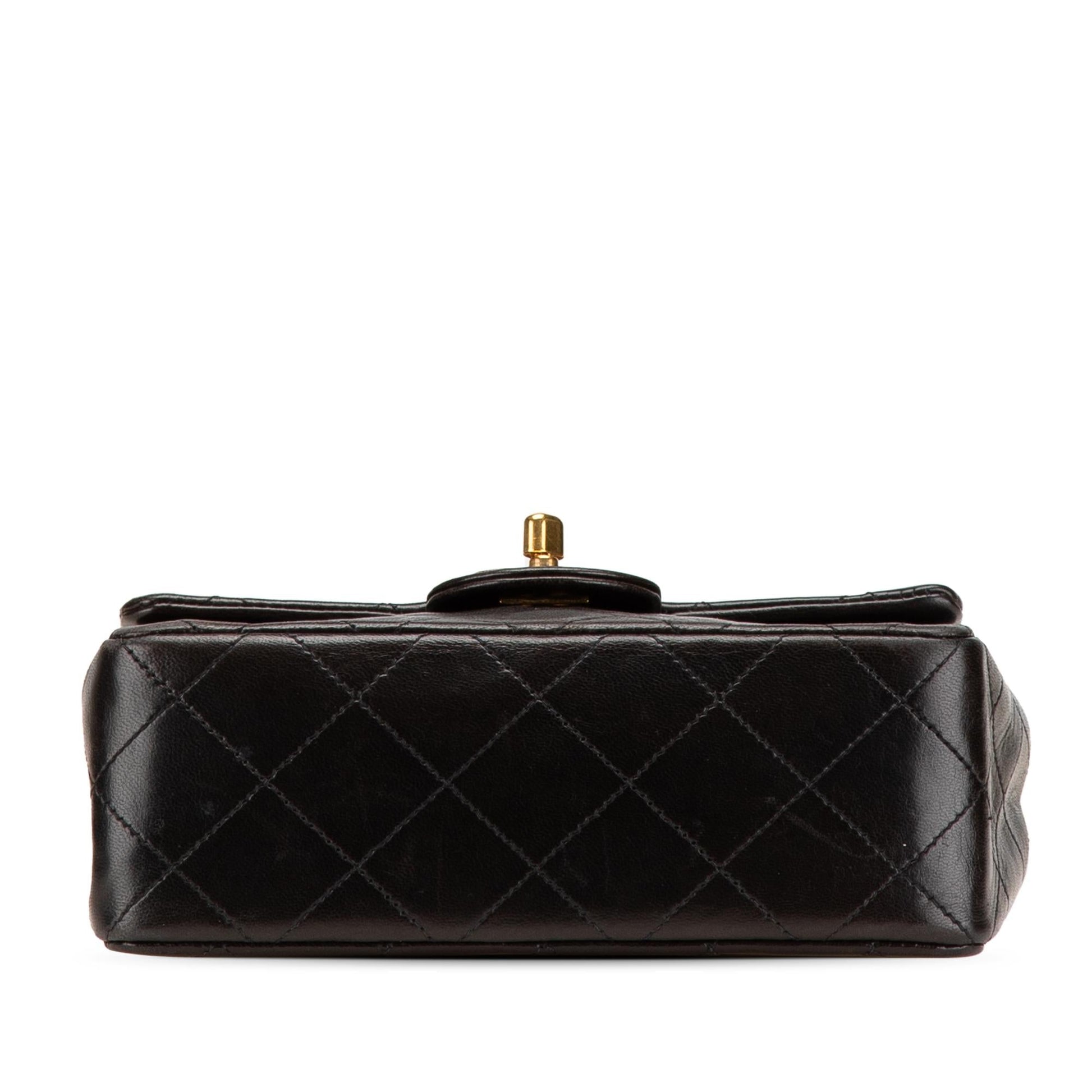 Chanel Square Classic Lambskin Single Flap Mini Bag Flap 10
