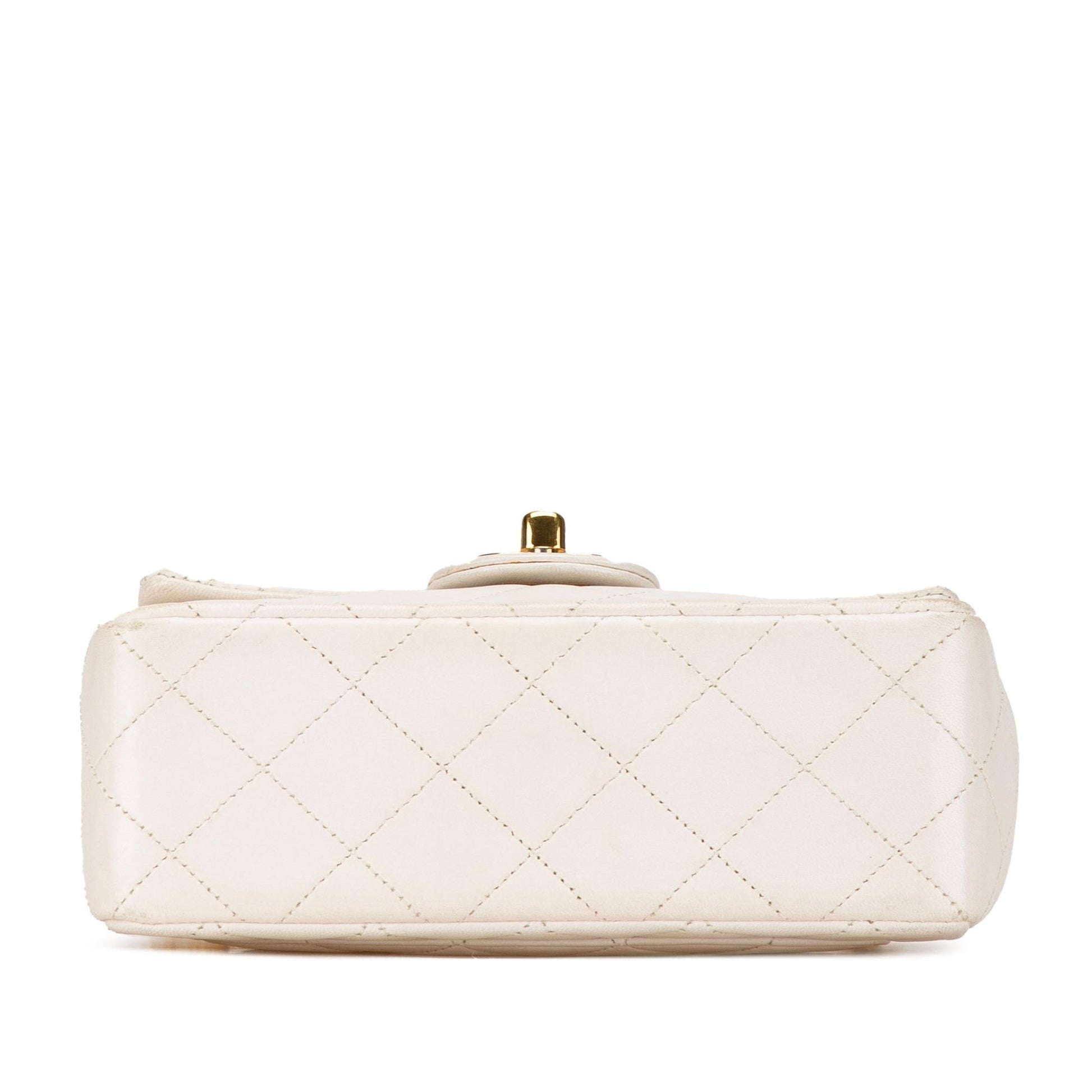 Chanel Square Classic Lambskin Single Flap Mini Bag Flap 13