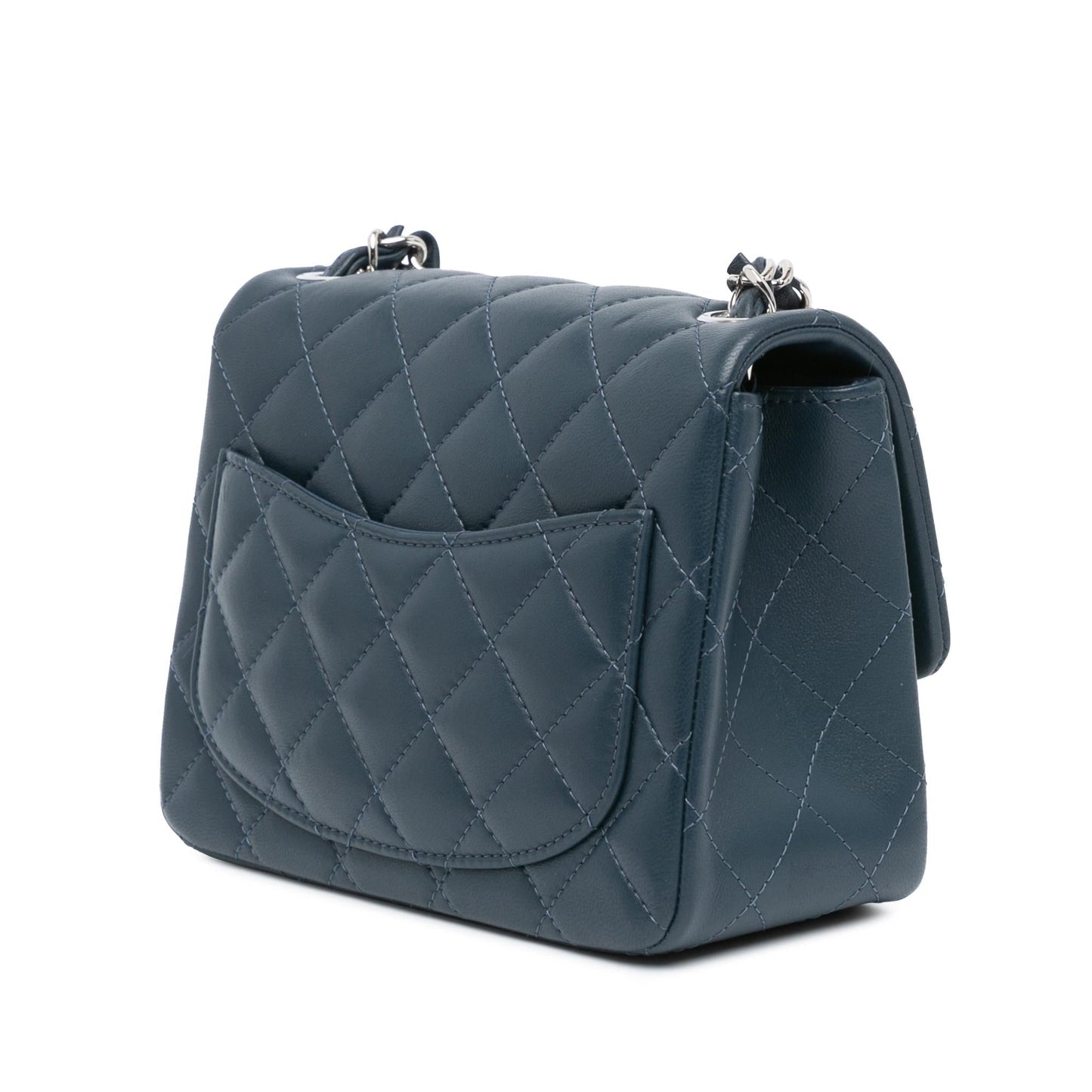 Chanel Square Classic Lambskin Single Flap Mini Bag Flap 14