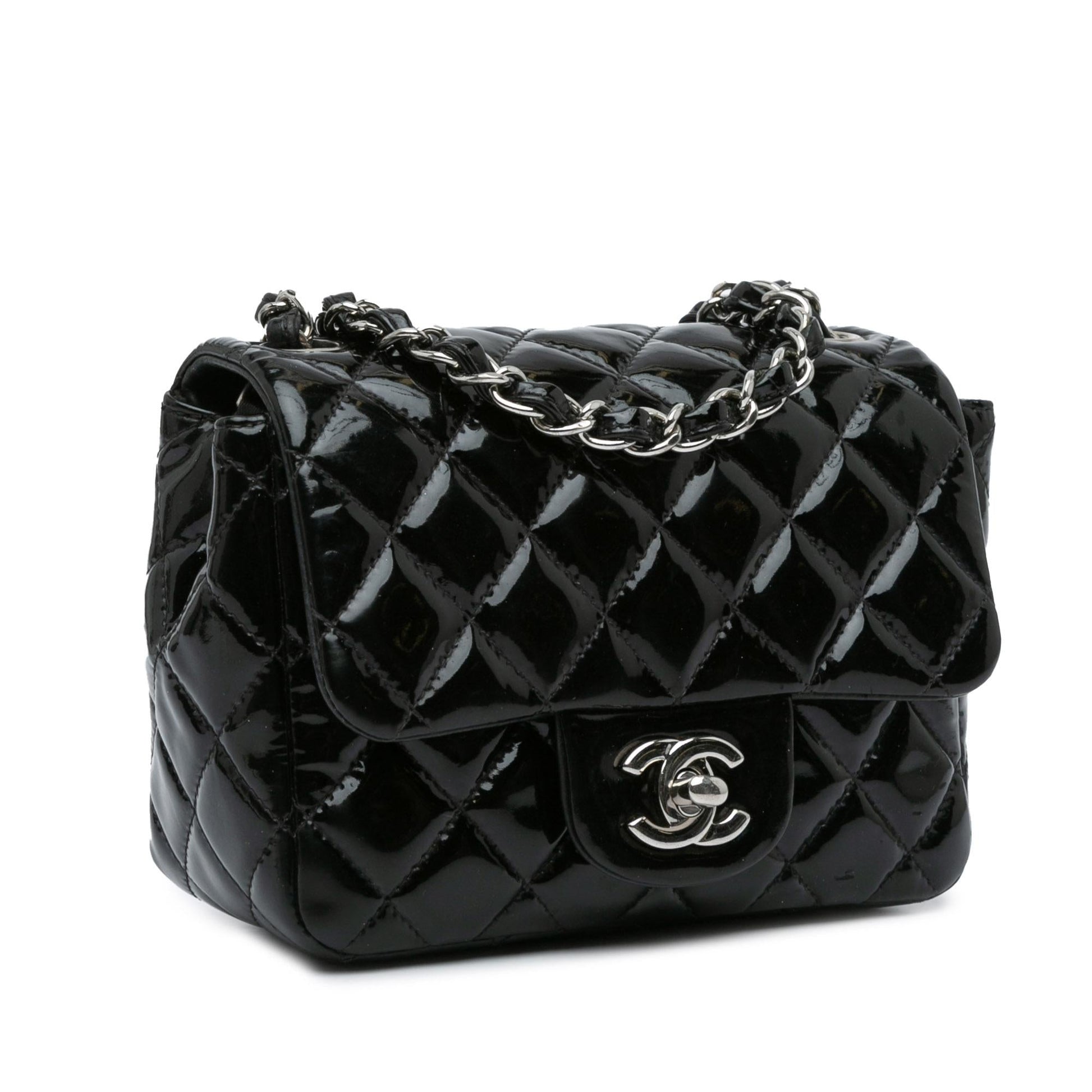 Chanel Square Classic Patent Single Flap SHG-vfasYd Mini Bag