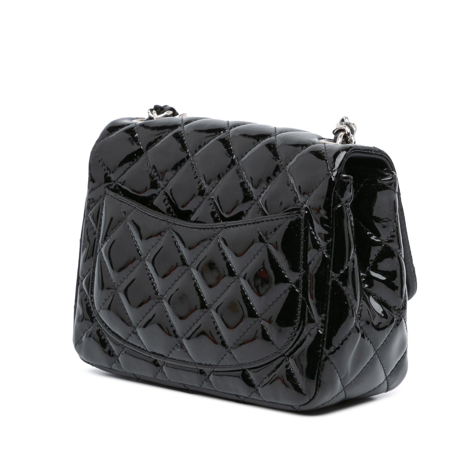 Chanel Square Classic Patent Single Flap Mini Bag