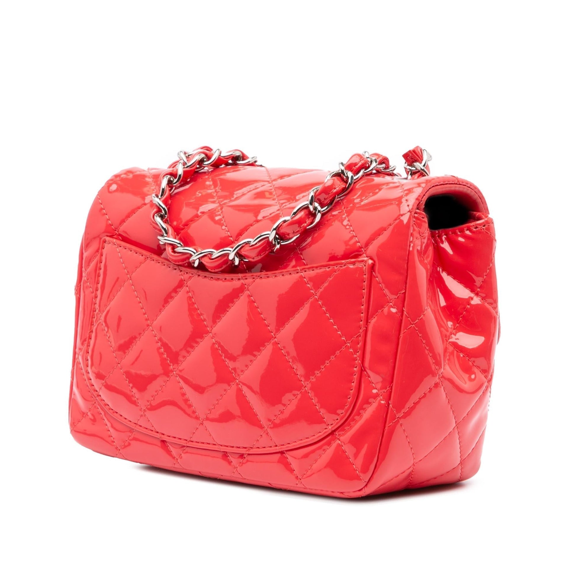Chanel Square Classic Patent Single Flap Mini Bag Flap 3