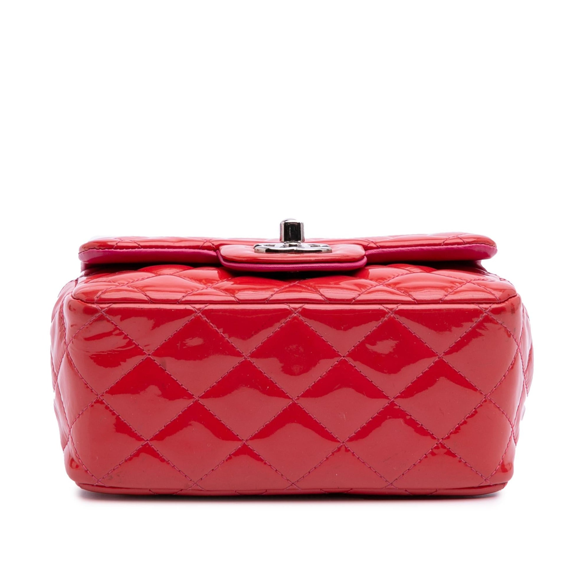 Chanel Square Classic Patent Single Flap Mini Bag Flap 7