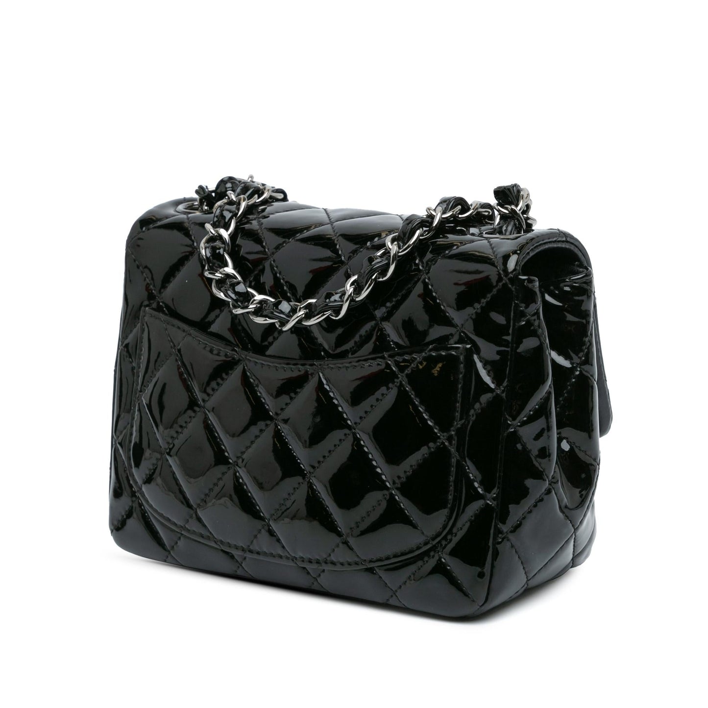 Chanel Square Classic Patent Single Flap Mini Bag Flap 8