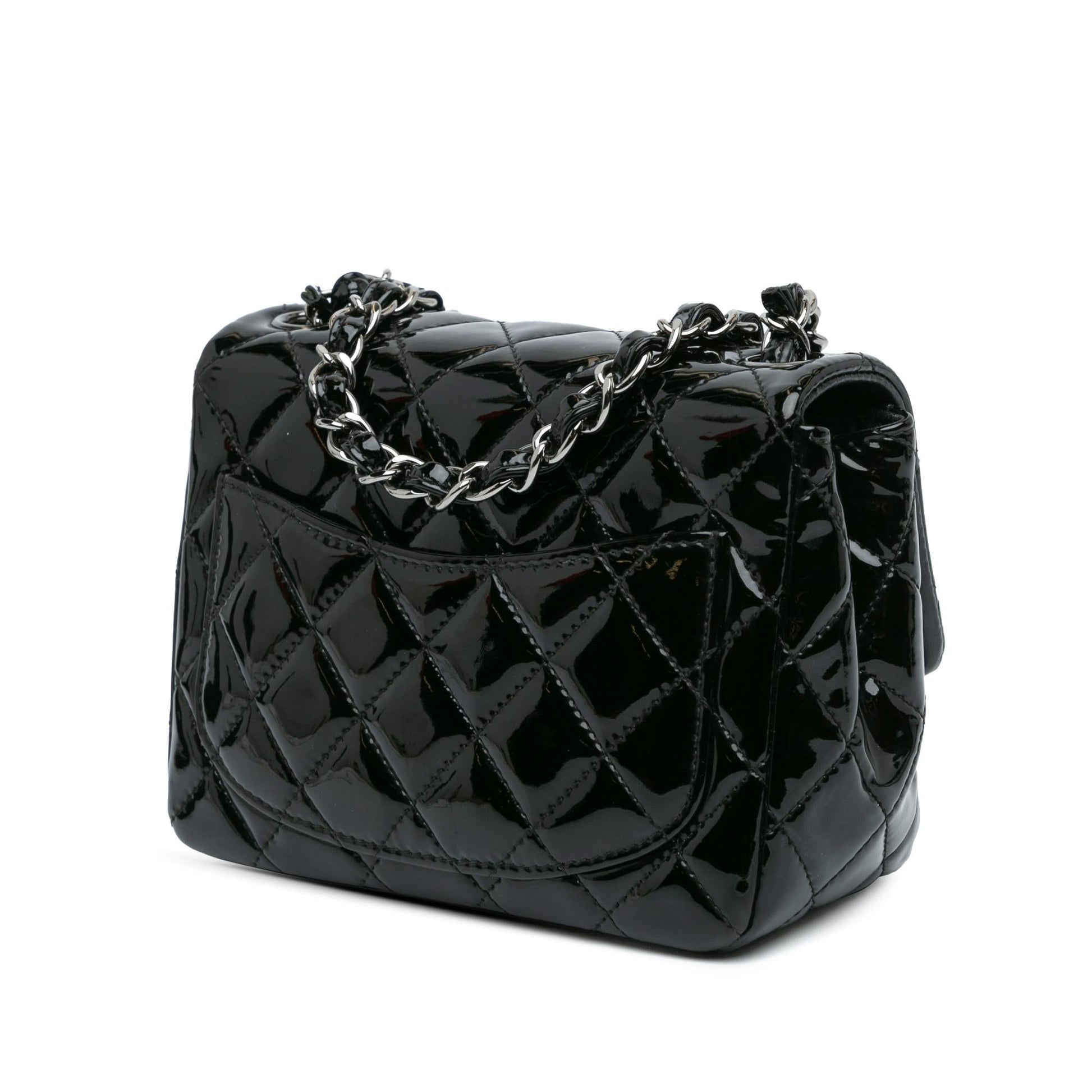 Chanel Square Classic Patent Single Flap Mini Bag Flap 13