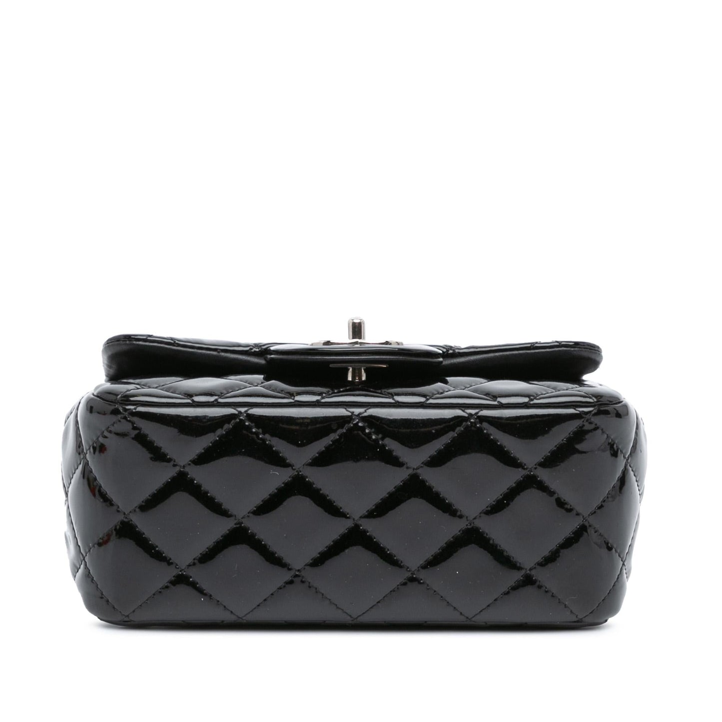 Chanel Square Classic Patent Single Flap Mini Bag Flap 11