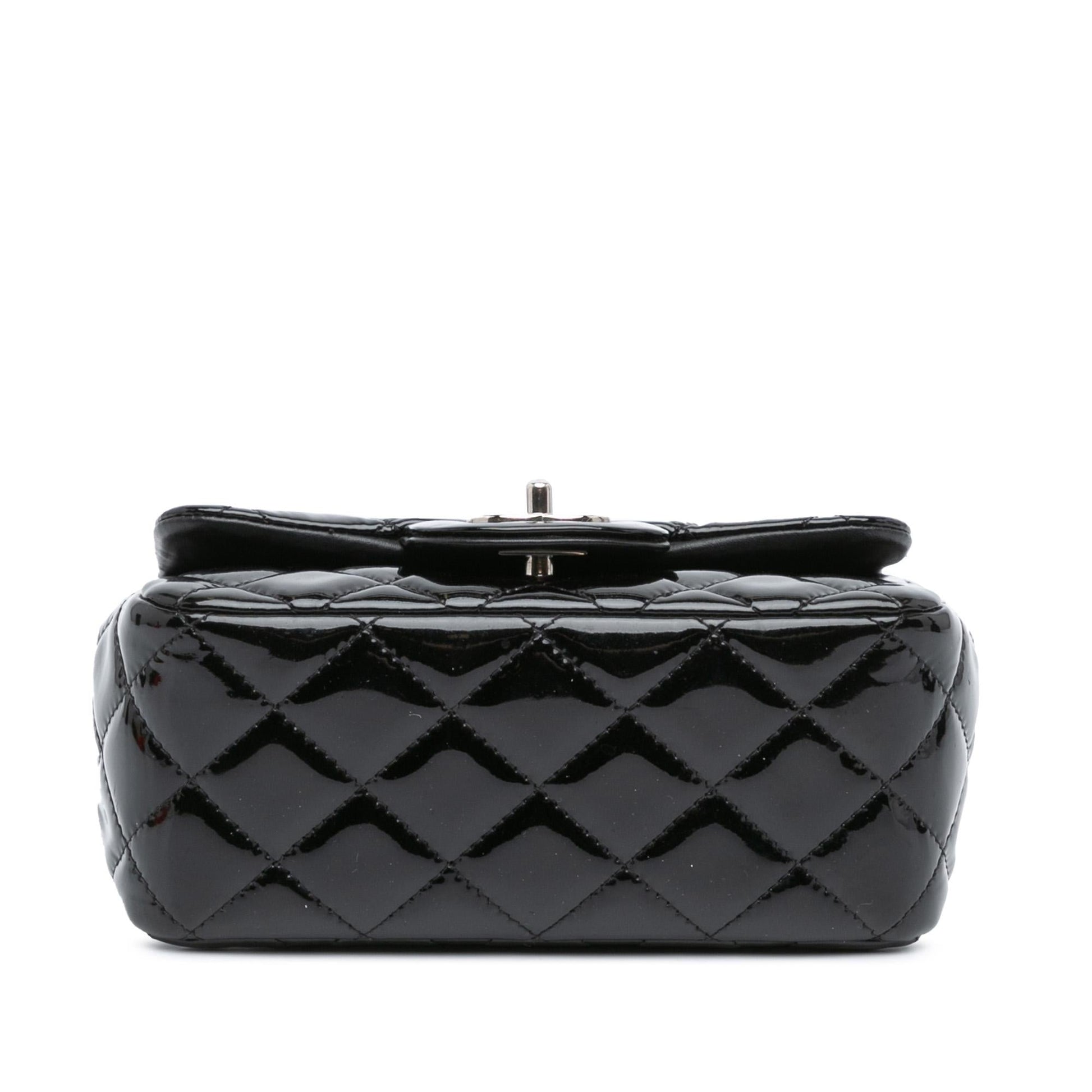 Chanel Square Classic Patent Single Flap Mini Bag Flap 11