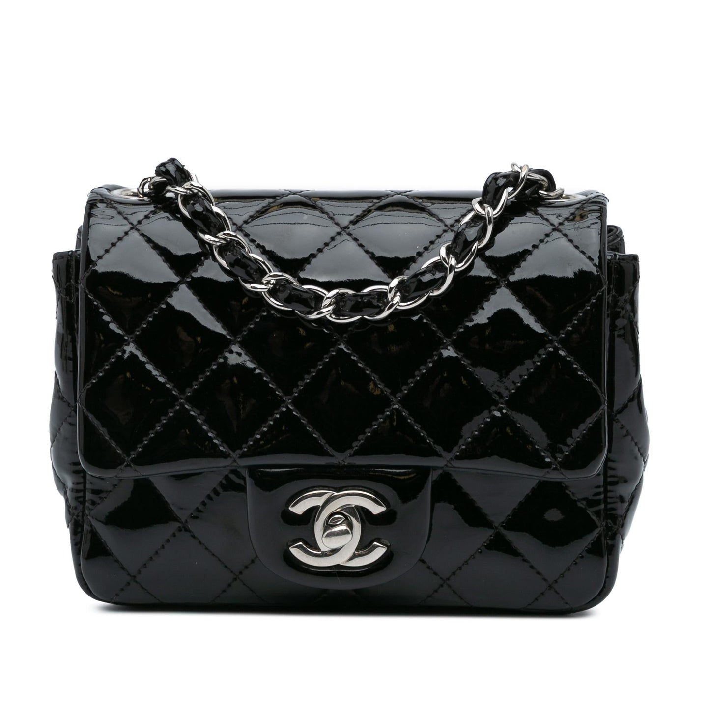 Chanel Square Classic Patent Single Flap Mini Bag Flap 19