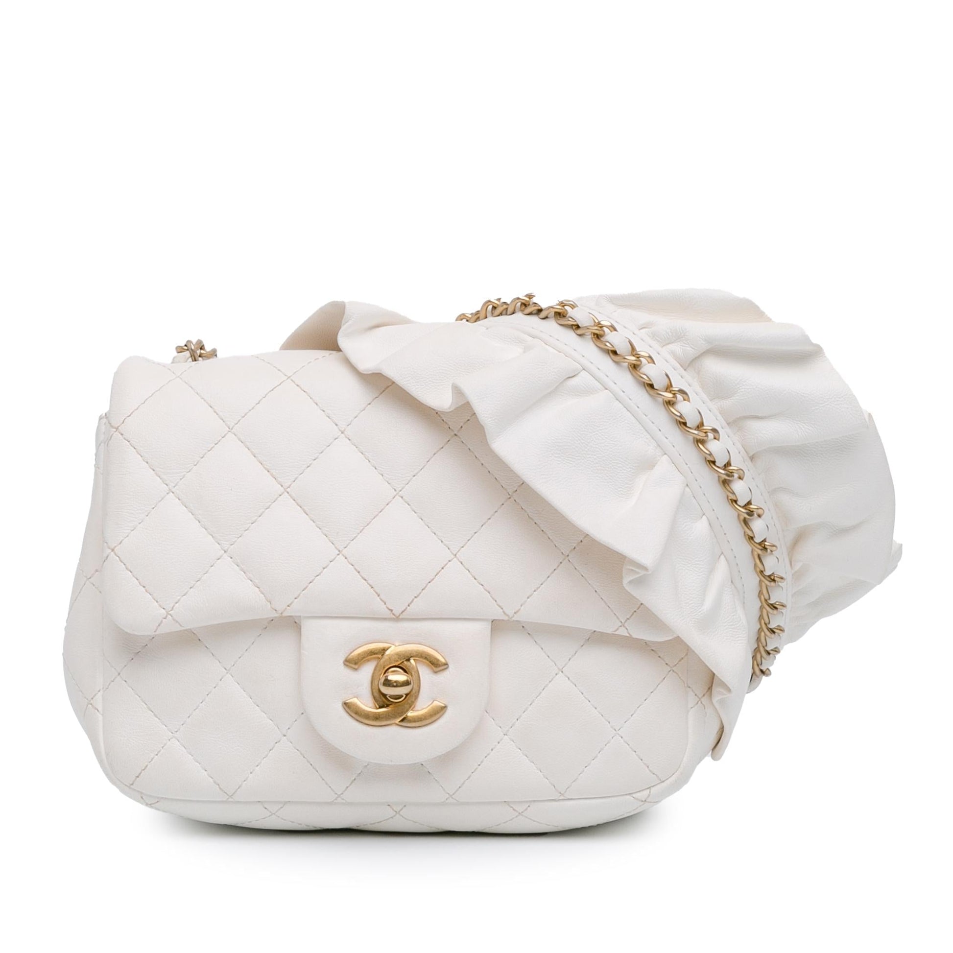 Chanel Square Lambskin Romance Single Flap Mini Bag Single Flap