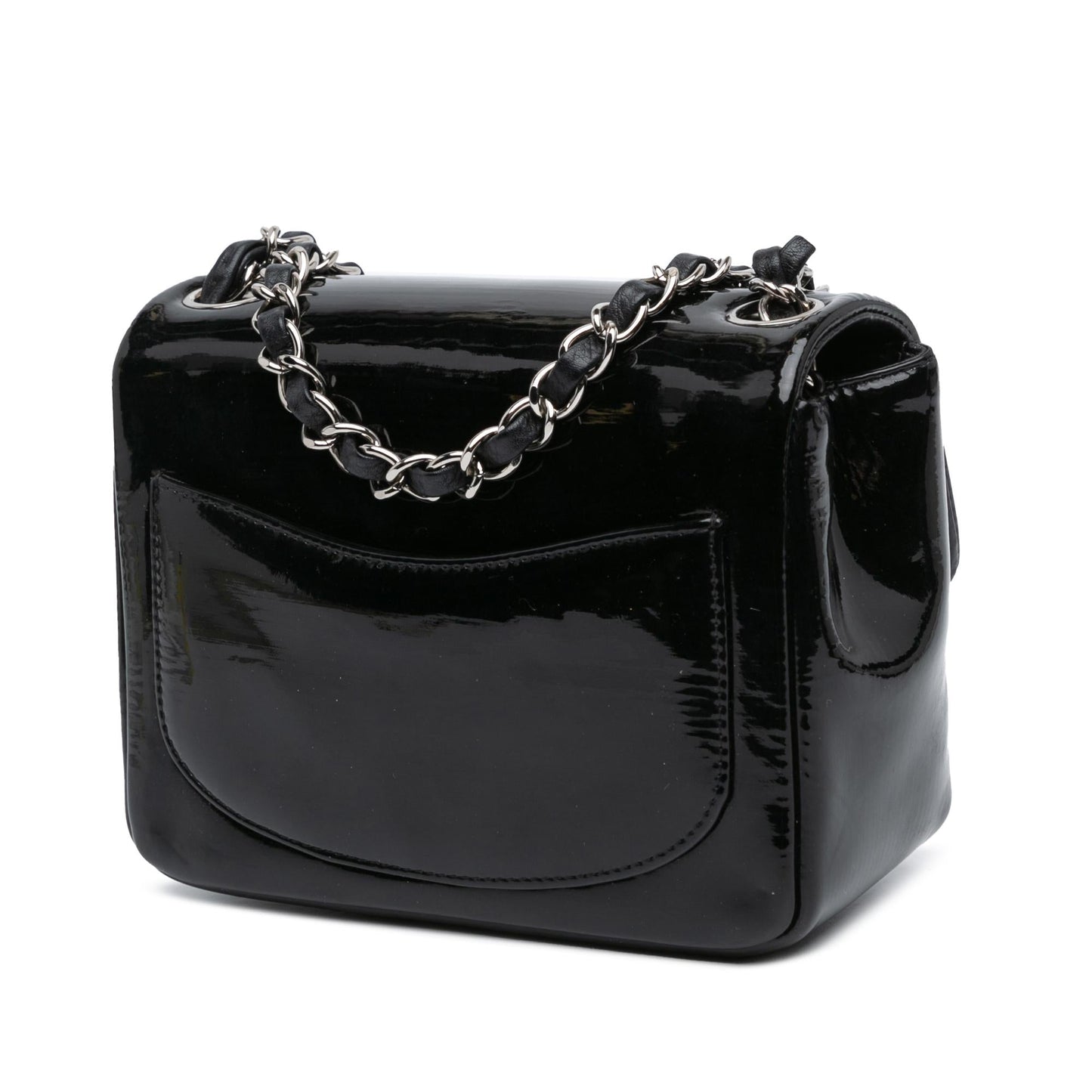 Chanel Square Patent Single Flap Mini Bag