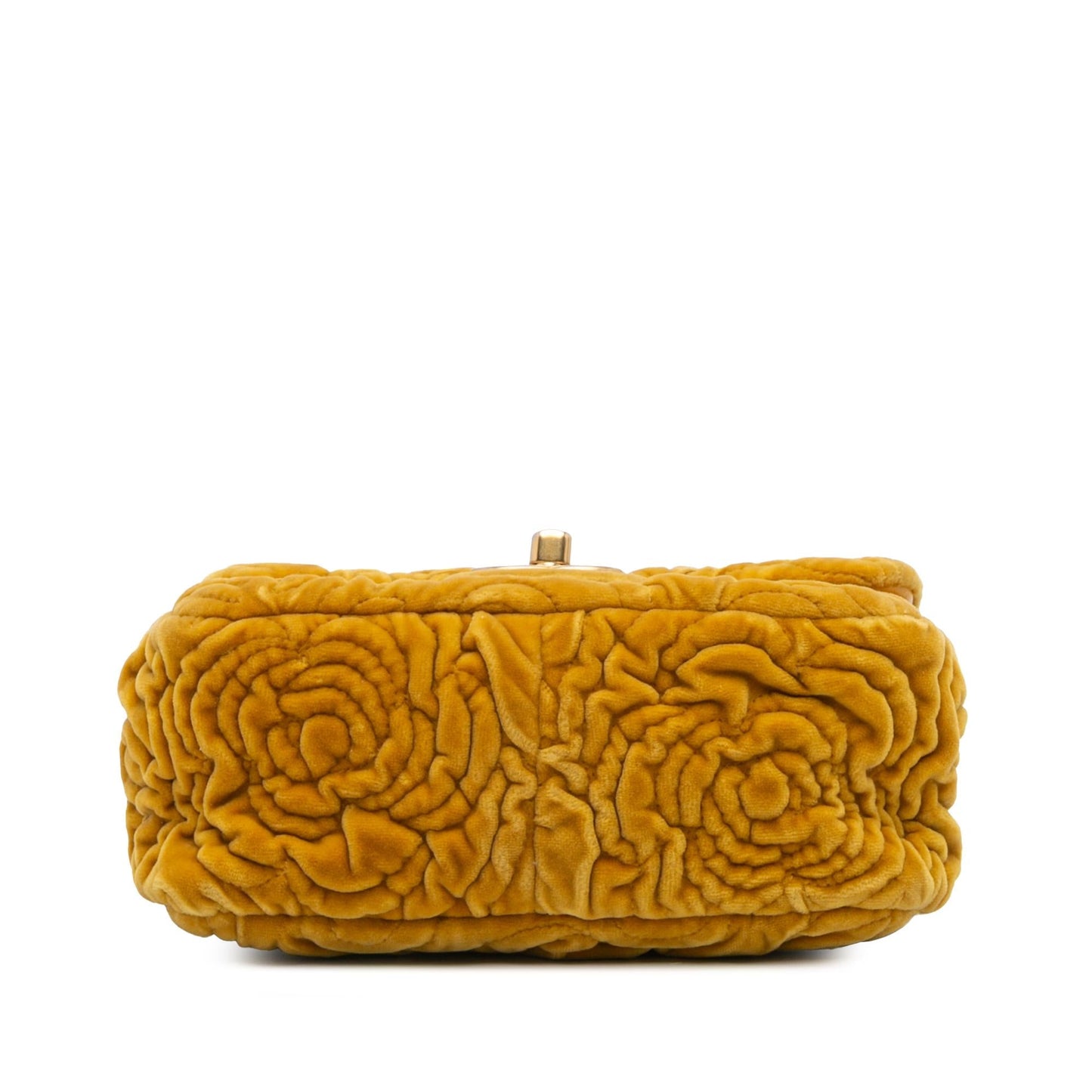 Chanel Square Velvet Camellia Embossed Flap Mini Bag Flap 2