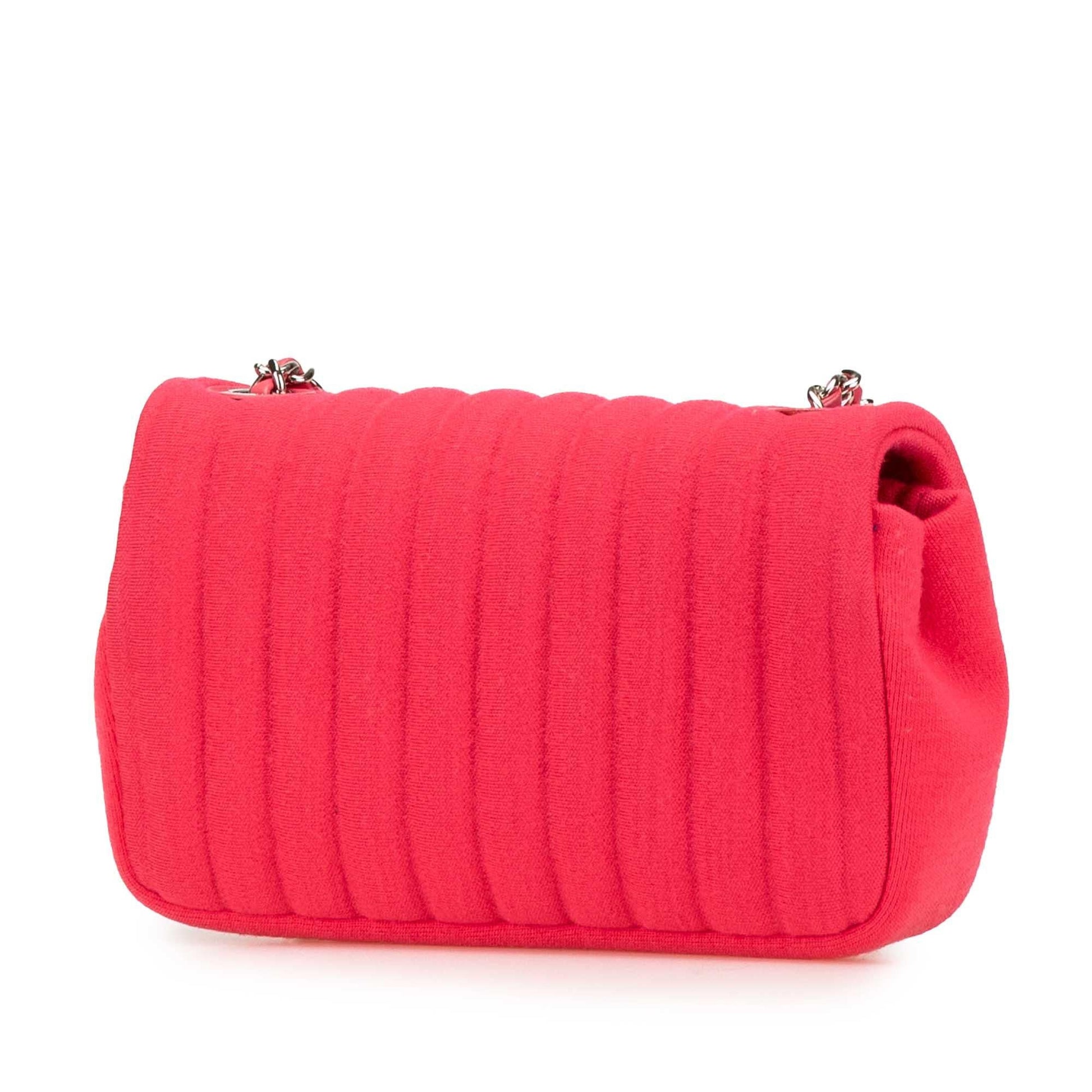Chanel Vertical Quilted Jersey Single Flap Mini Bag Flap 1