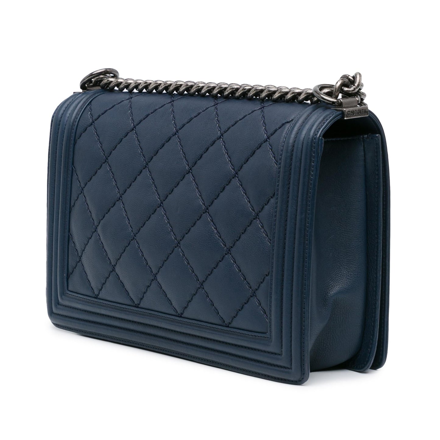 Chanel New Calfskin Double Stitch Boy Flap Handbag