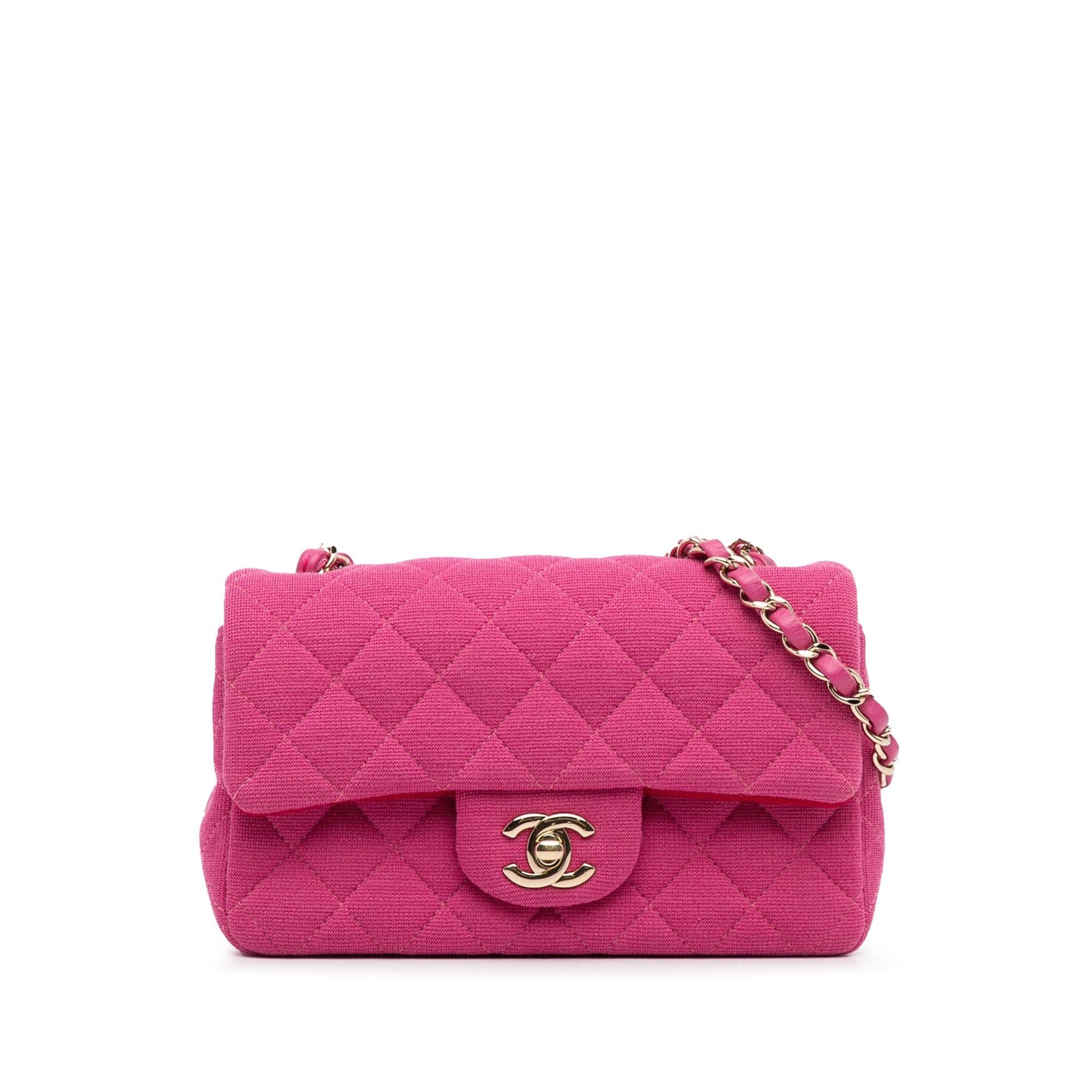 Chanel New Classic Jersey Single Flap SHG-RyexYA Mini Bag
