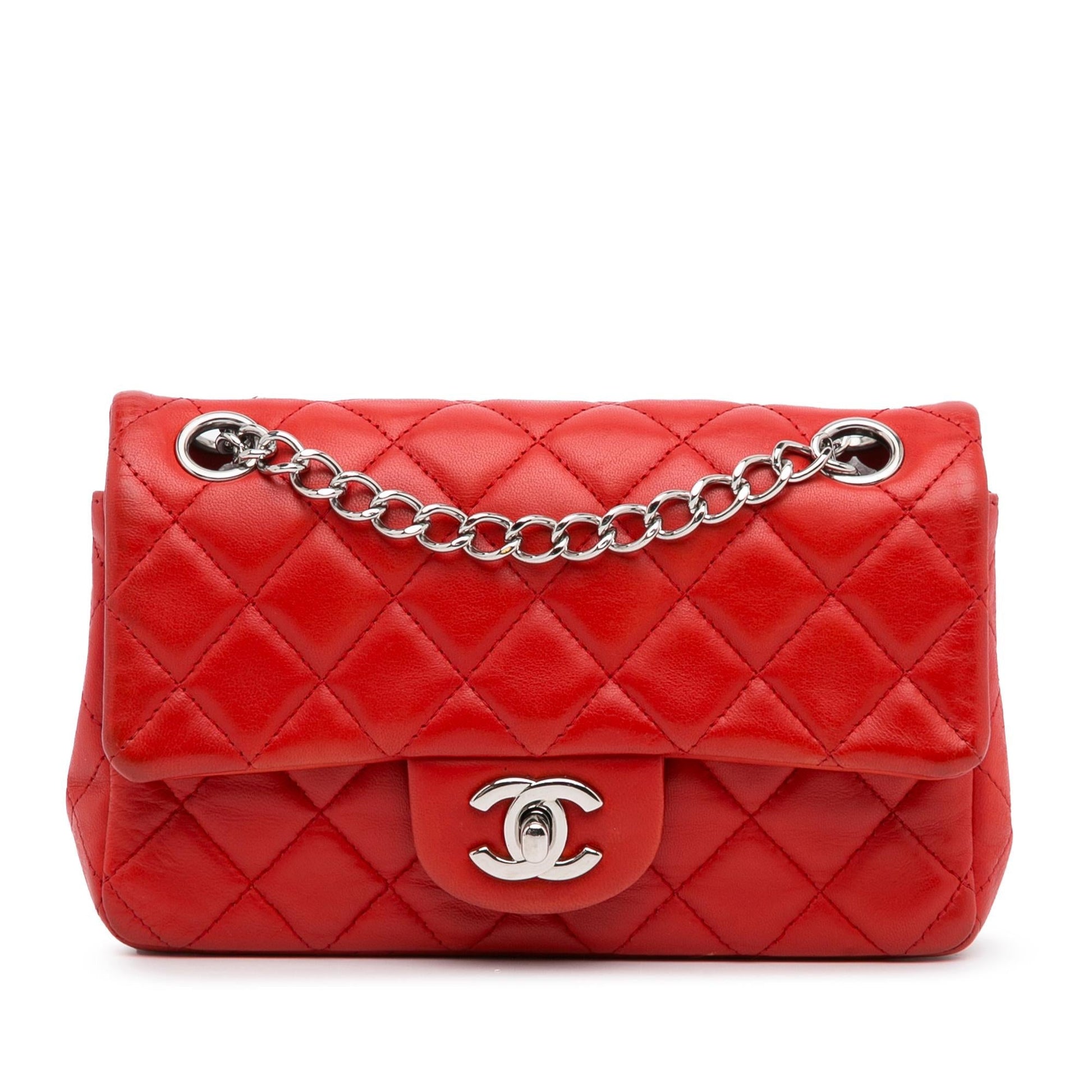 Chanel New Rectangular Classic Lambskin Single Flap Mini Bag Flap 2