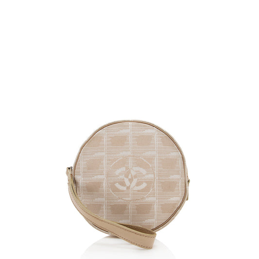 Chanel Travel Ligne Round Wristlet - FINAL SALE Denim Nylon Jewelry