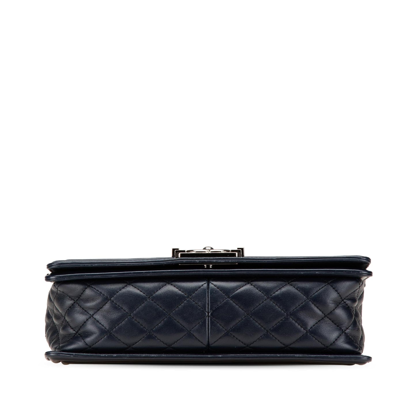 Chanel Old Chevron Diamond Quilted Lambskin Boy Handbag