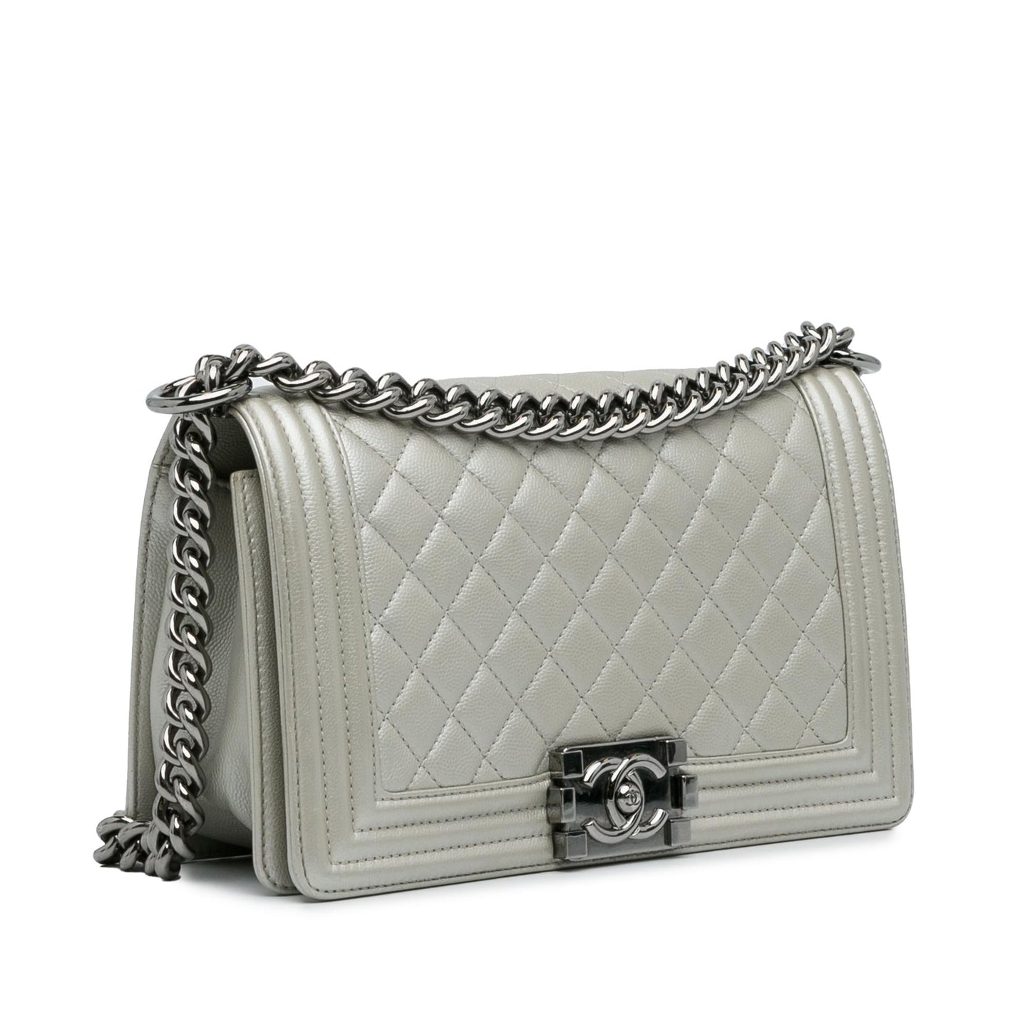 Chanel Old Quilted Caviar Boy Flap Handbag Flap 4