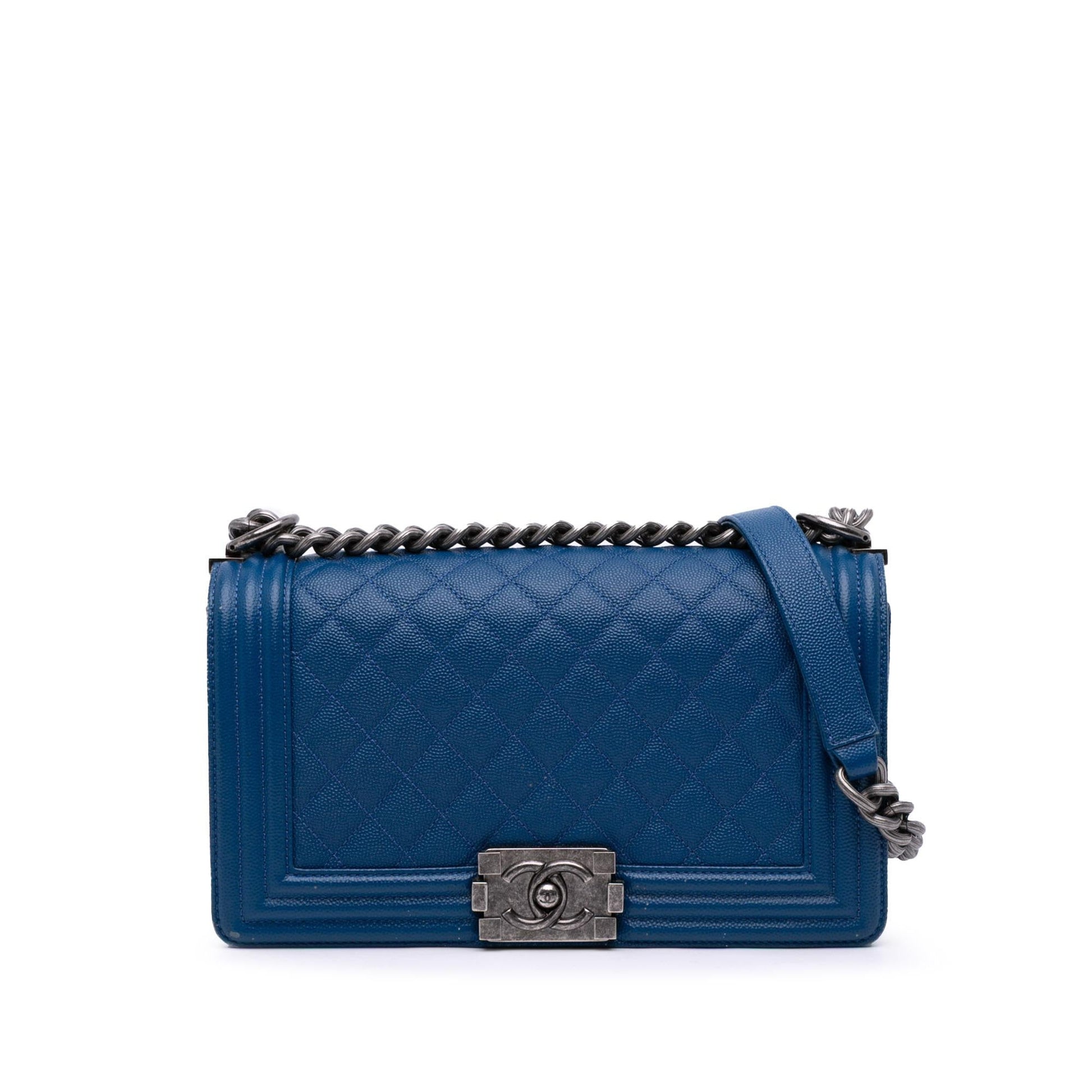 Chanel Old Quilted Caviar Boy Flap Handbag Flap 6