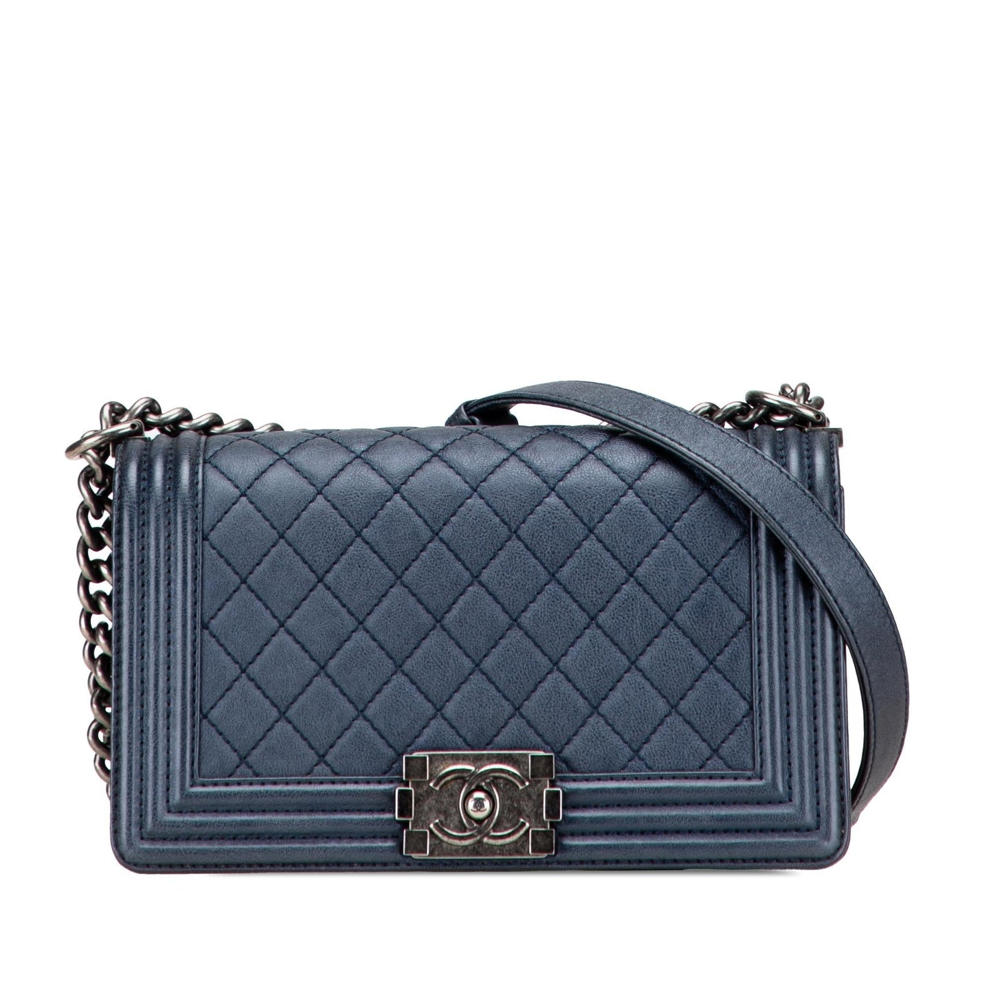 Chanel Old Quilted Lambskin Boy Flap Handbag