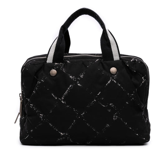 Chanel Old Line Nylon Travel Bag Nylon Handbag