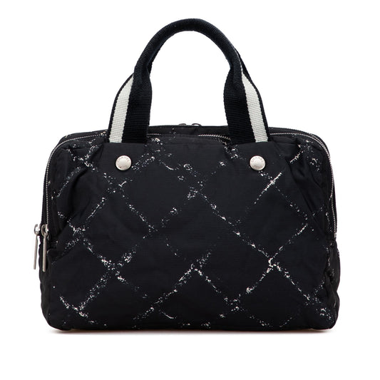 Chanel Old Line Nylon Travel Bag Handbag 1