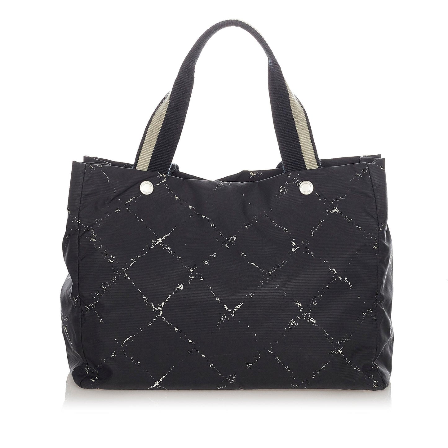 Chanel Old Line Nylon SHG MM Travel Bag