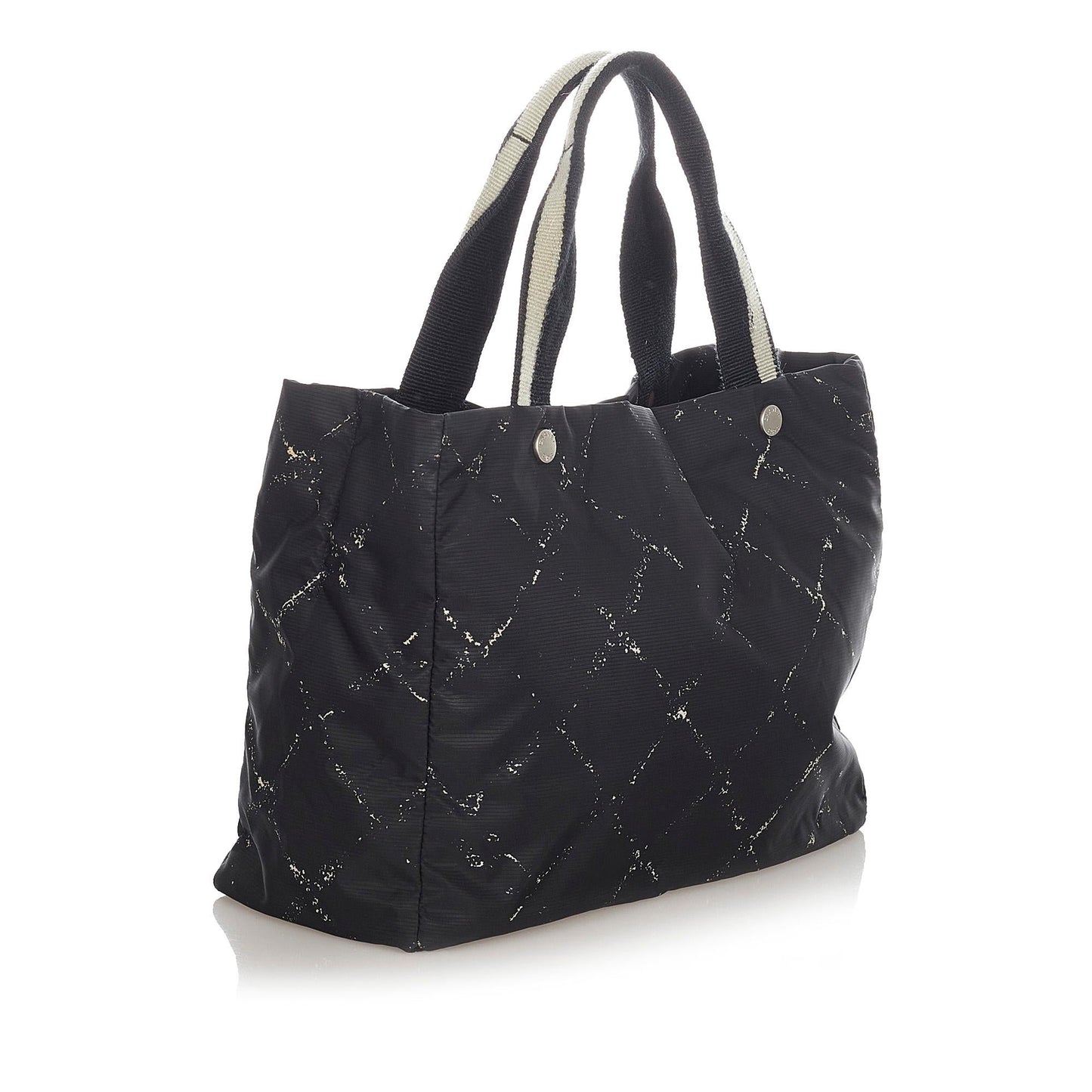 Chanel Old Travel Line Tote Bag (SHG-23286) Denim Nylon Jewelry