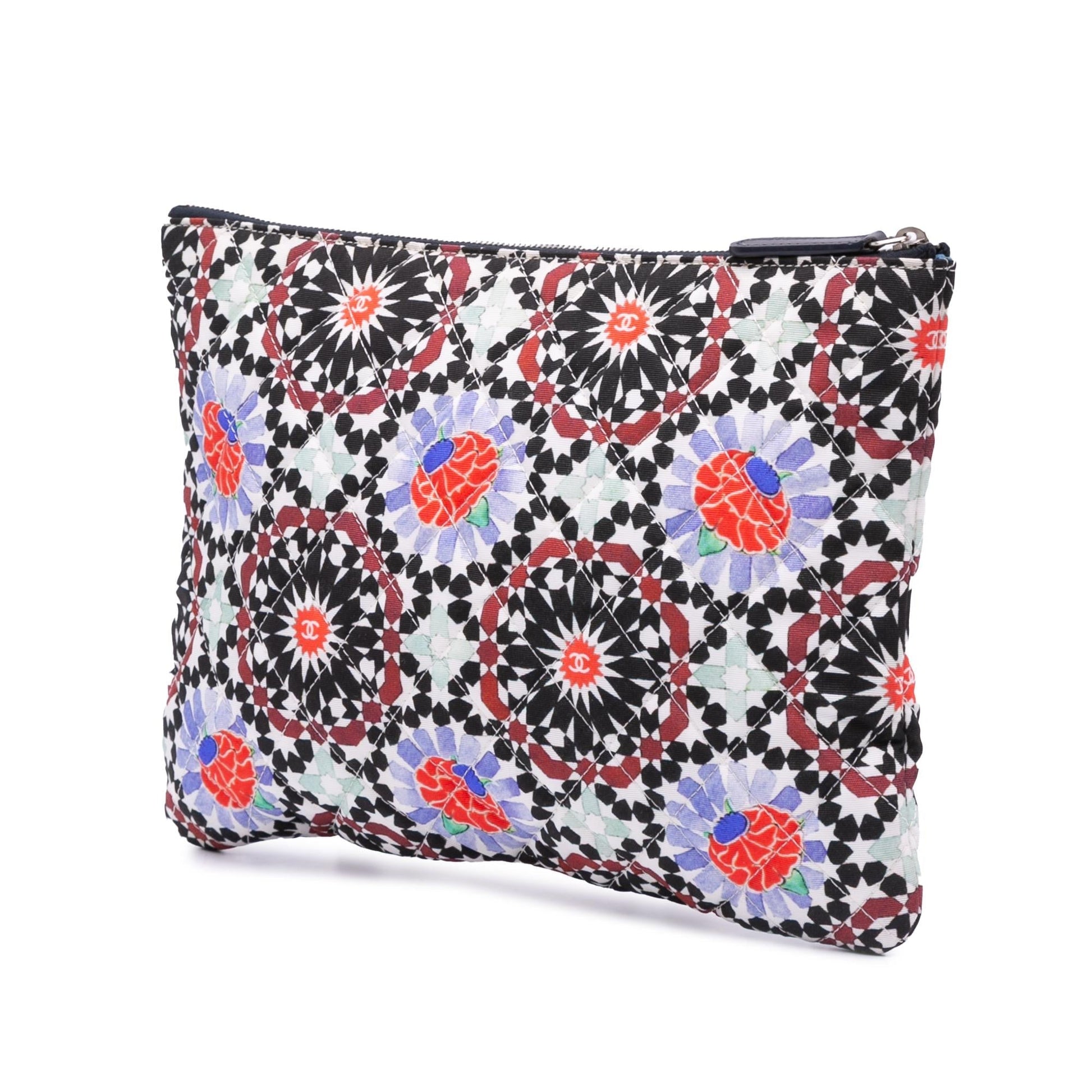 Chanel Paris Dubai Printed Cosmetic Canvas Handbag Case 2