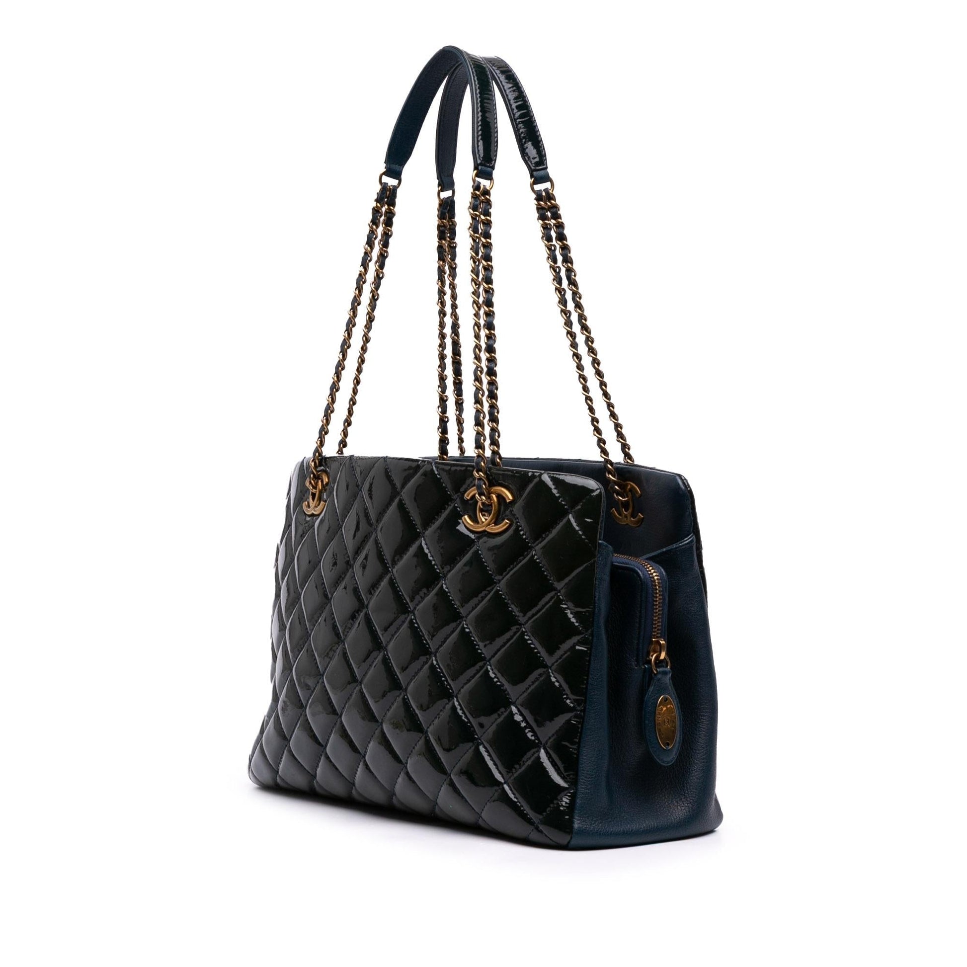 Chanel Paris Salzburg Patent Goatskin CC Eyelet Tote Bag Tote 1