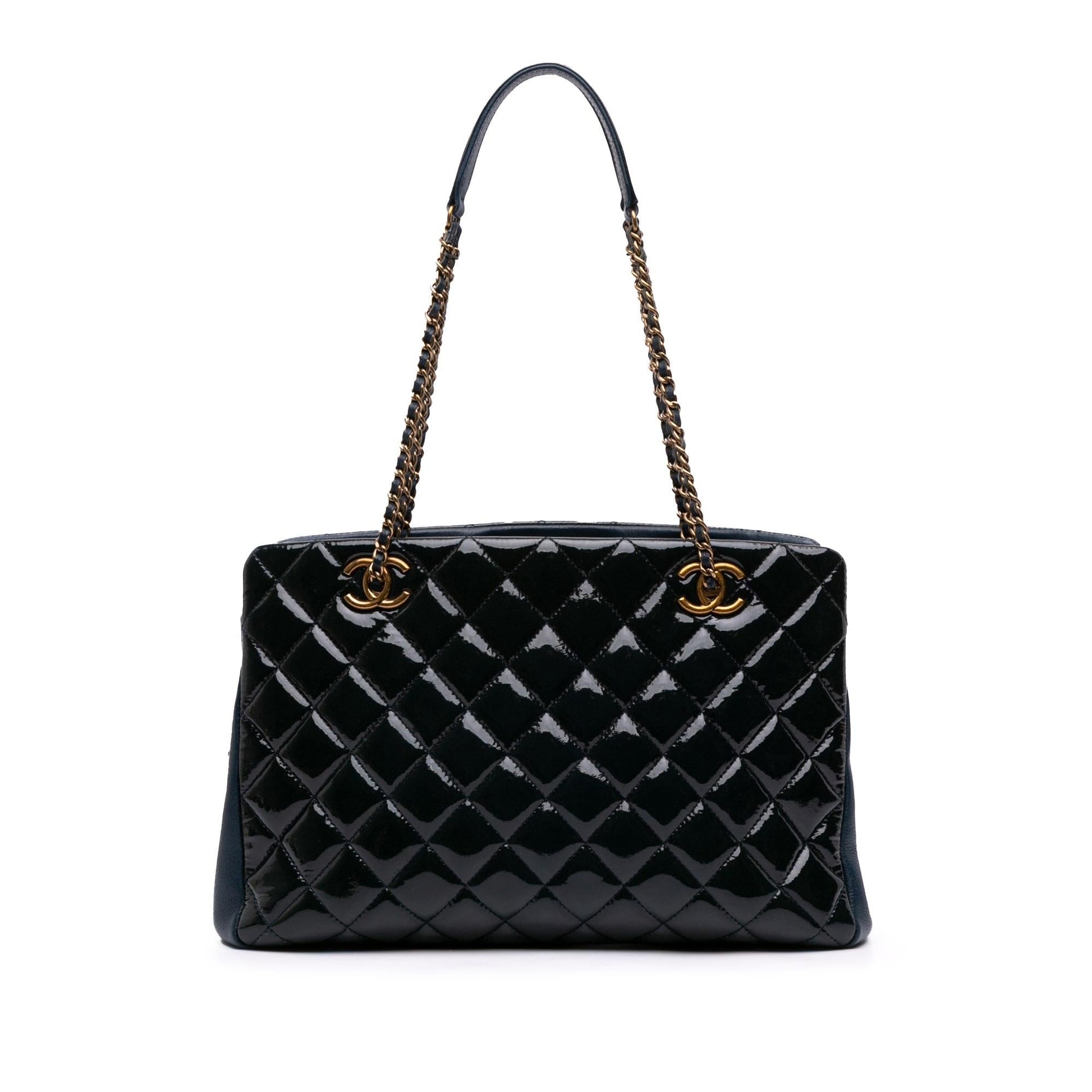 Chanel Paris Salzburg Patent Goatskin CC Eyelet Tote Bag Tote 2