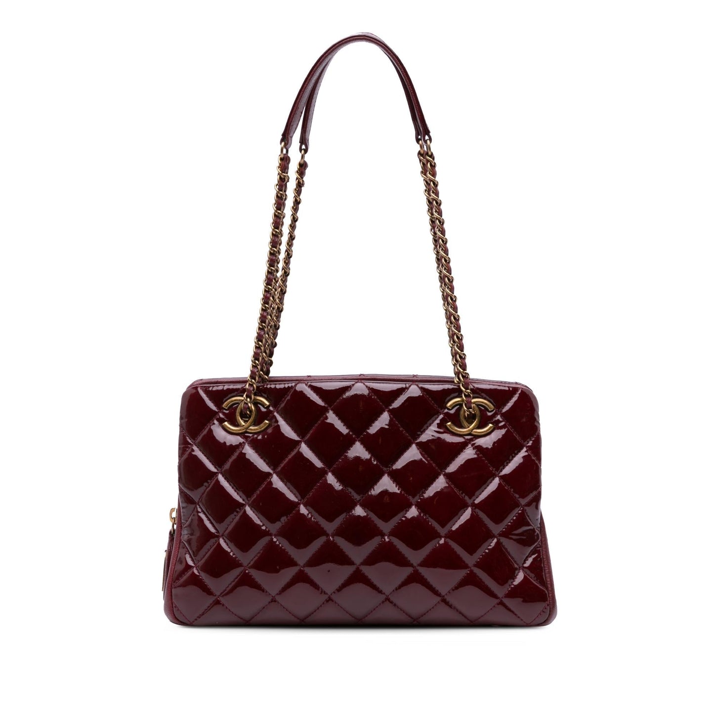 Chanel Paris Salzburg Patent Goatskin CC Eyelet Small Tote Bag Tote 1
