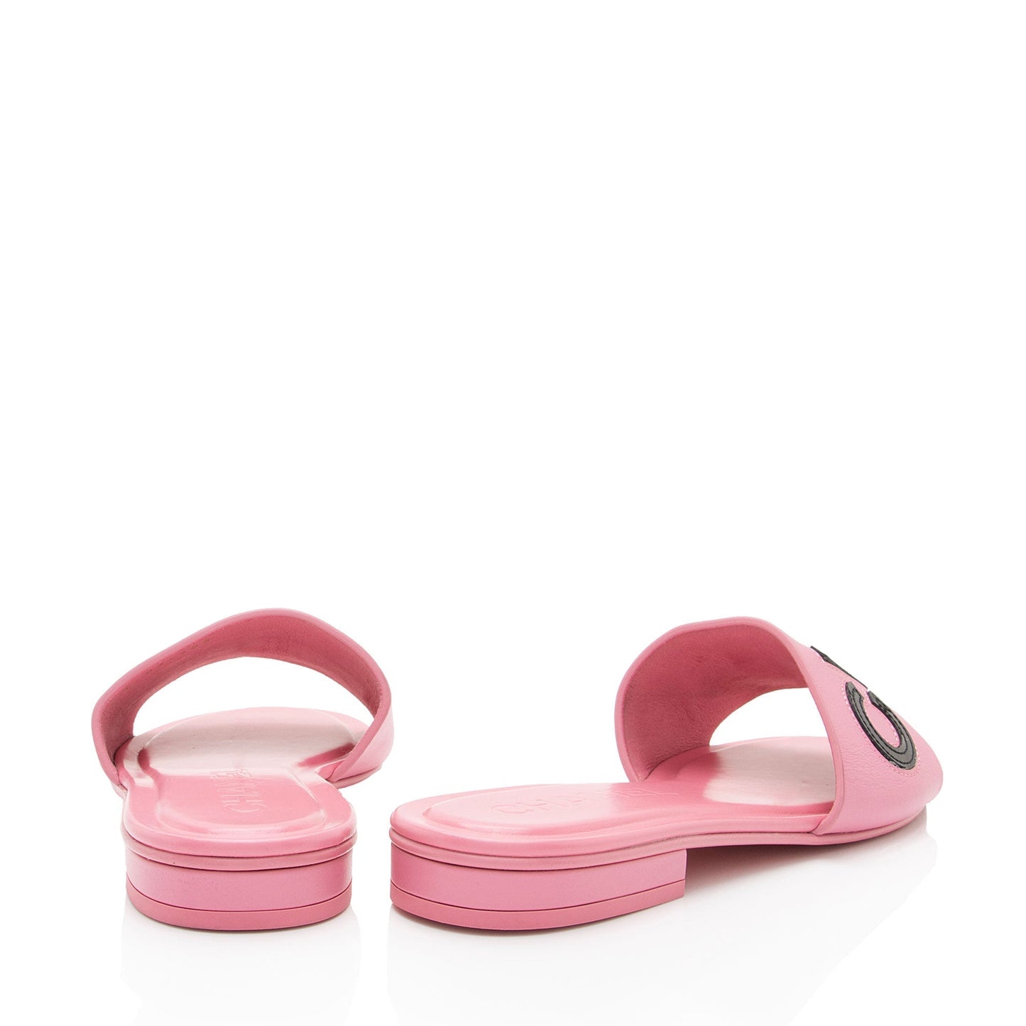 Chanel Patent Calfskin CC Slide Sandals - Size 6.5 / 36.5 ()