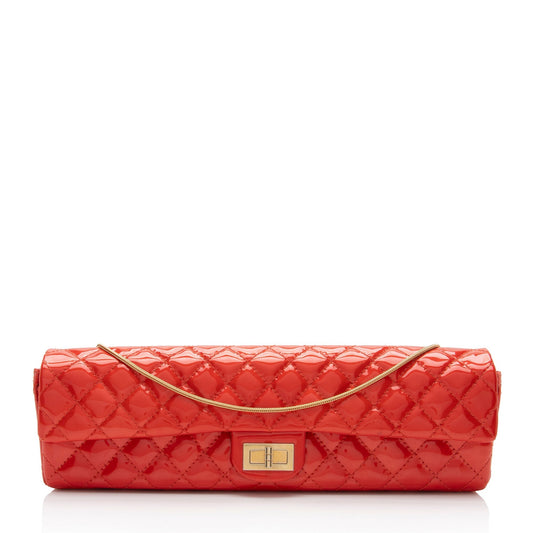 Chanel Patent 2.55 Reissue E W SHF-Og65LE Leather Clutch Bag