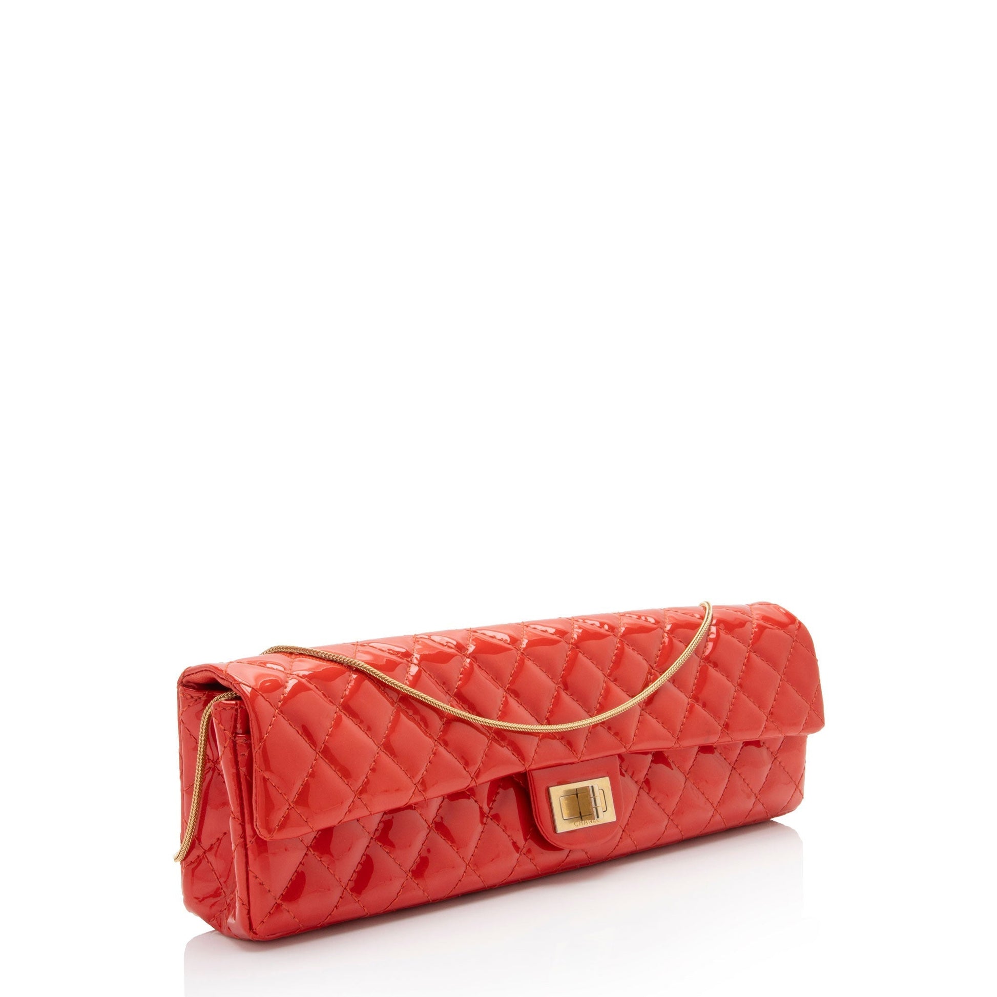 Chanel Patent 2.55 Reissue E W SHF-Og65LE Leather Clutch Bag