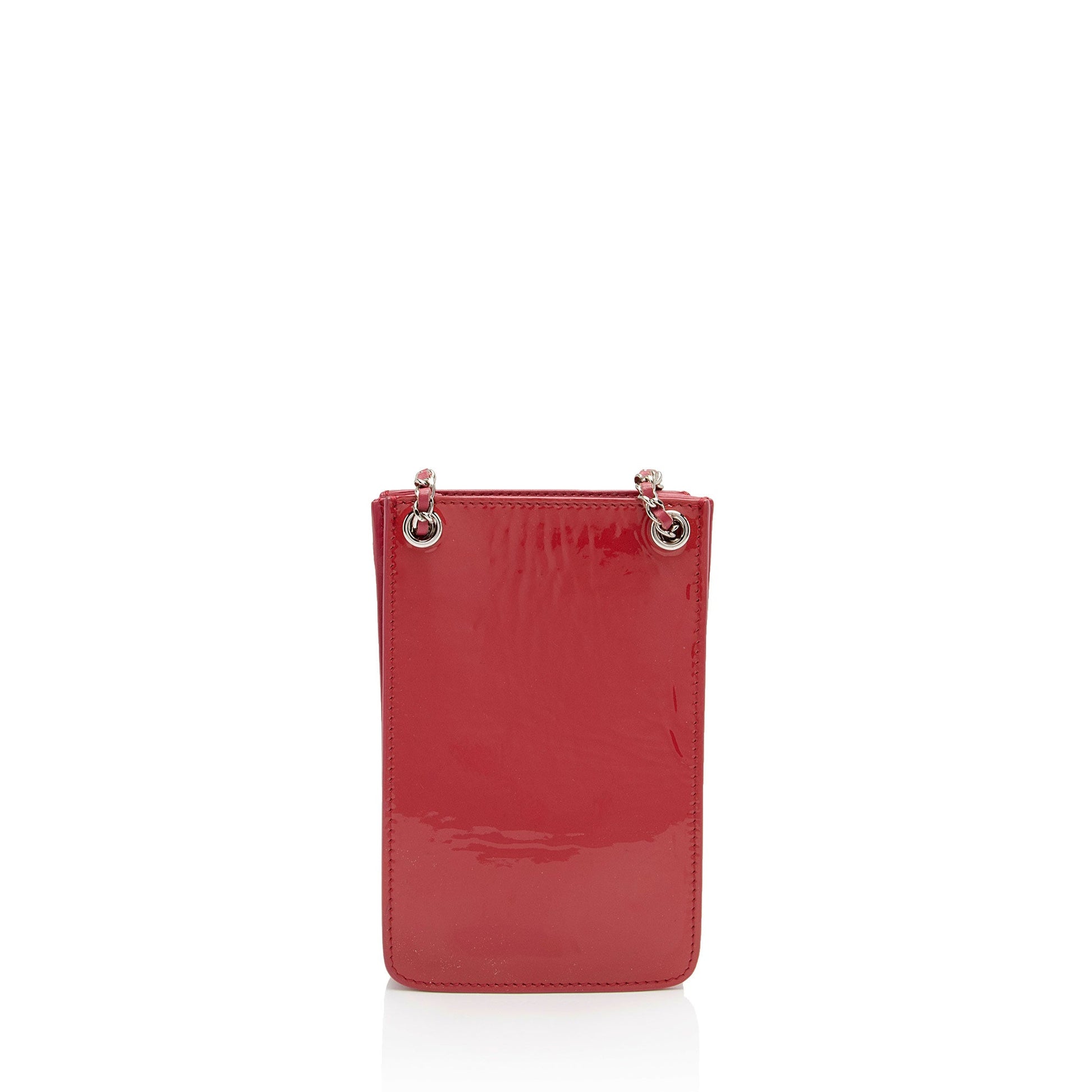 Chanel Patent CC Phone Holder SHF-8mTe1i Leather Crossbody Bag